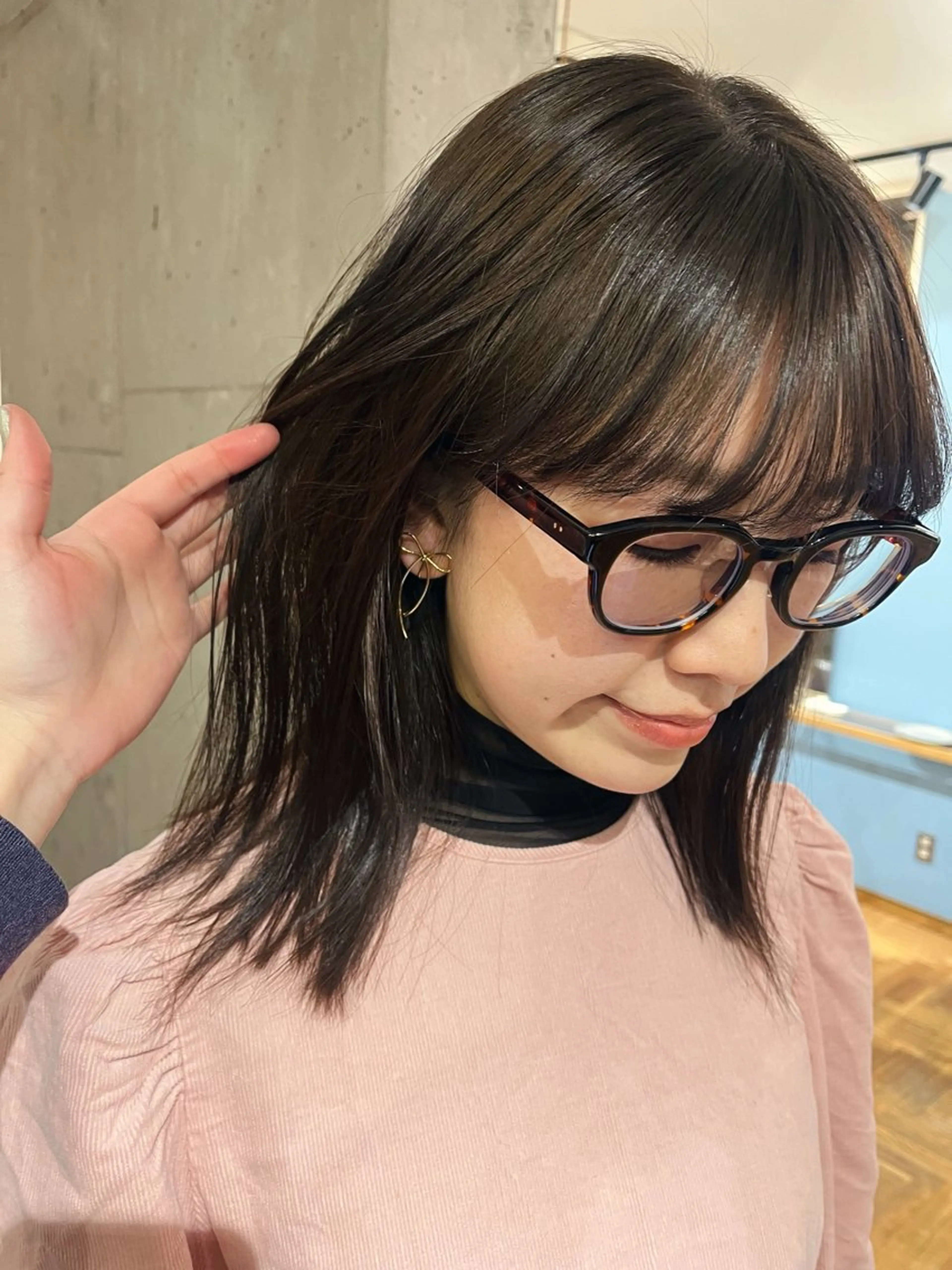 セミロング カラー 暖色/パーマ 🌼クニトウメイのヘアスタイル