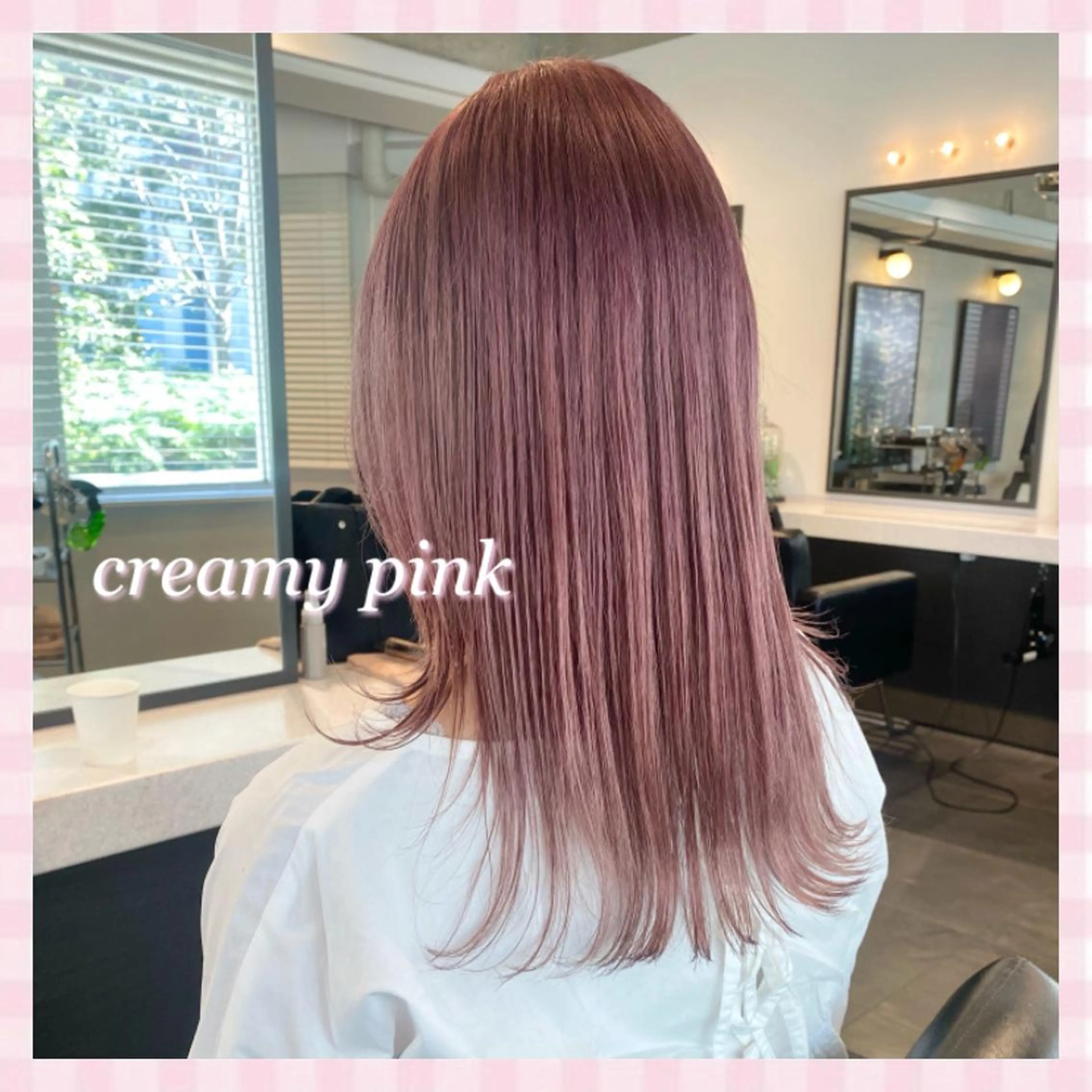 セミロング カラー 💗ガーリーヘア🎀 saki💗のヘアスタイル