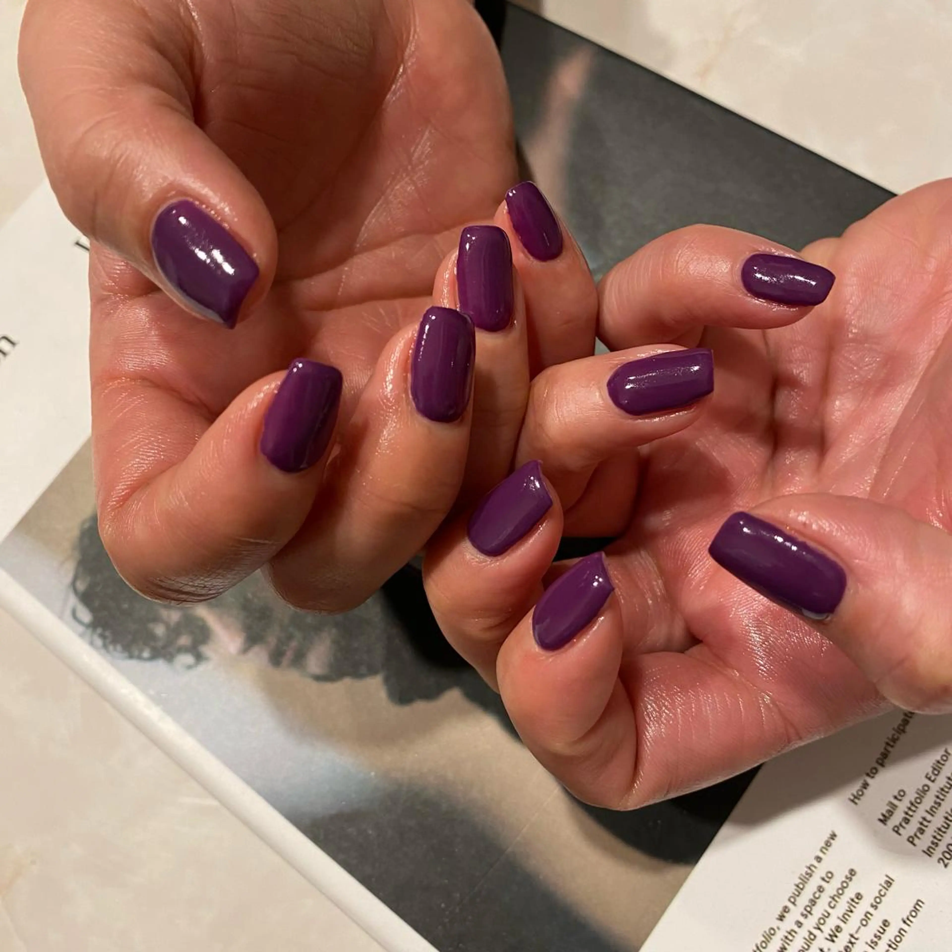 ネイル ミラーネイル ニュアンスネイル パープル ハンドネイル MARUKO nailのネイルデザイン