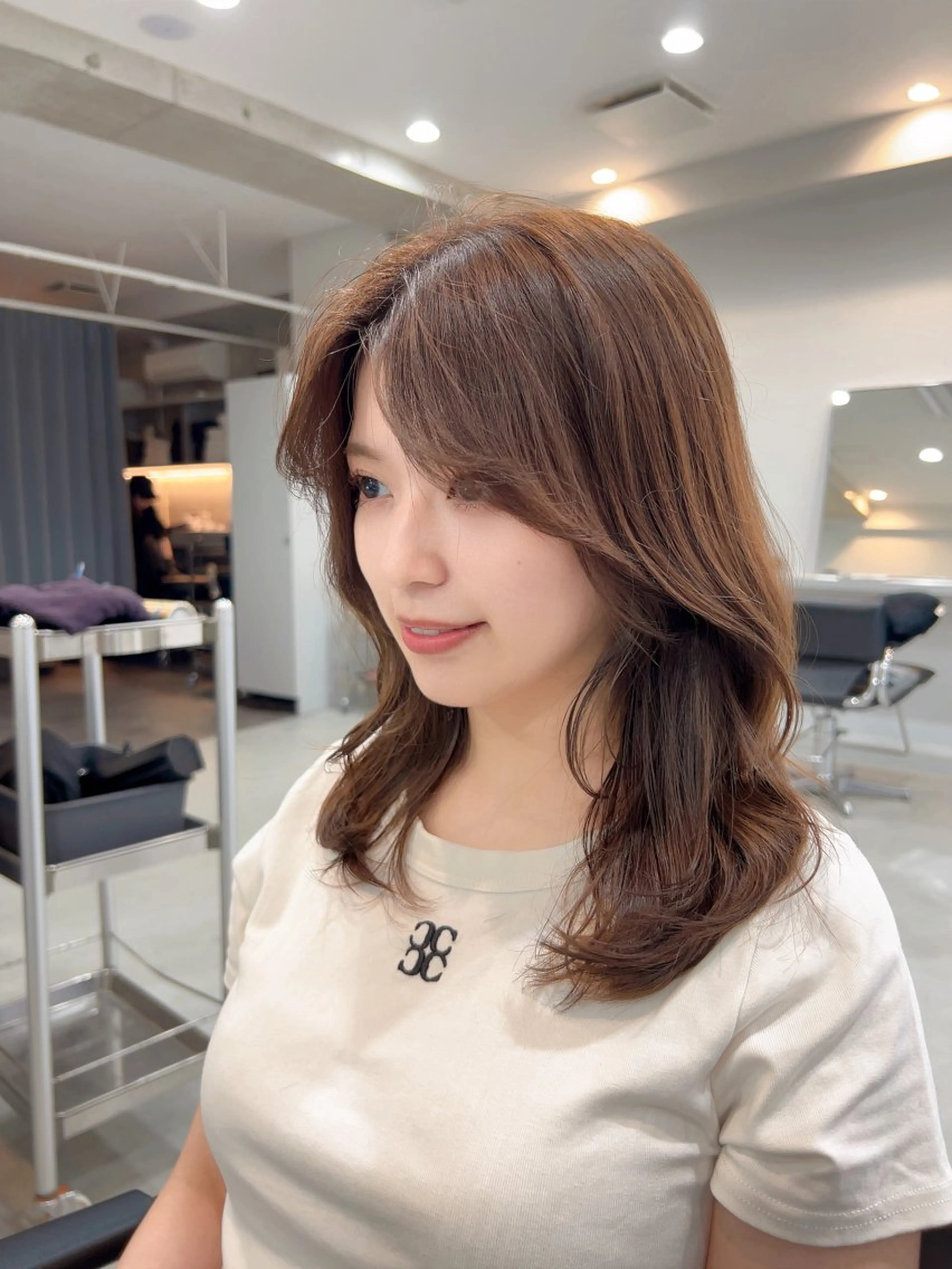 ミディアム カット ヘアカラー トリートメント ✨上品可愛い 時短艶髪/後藤✨のヘアスタイル
