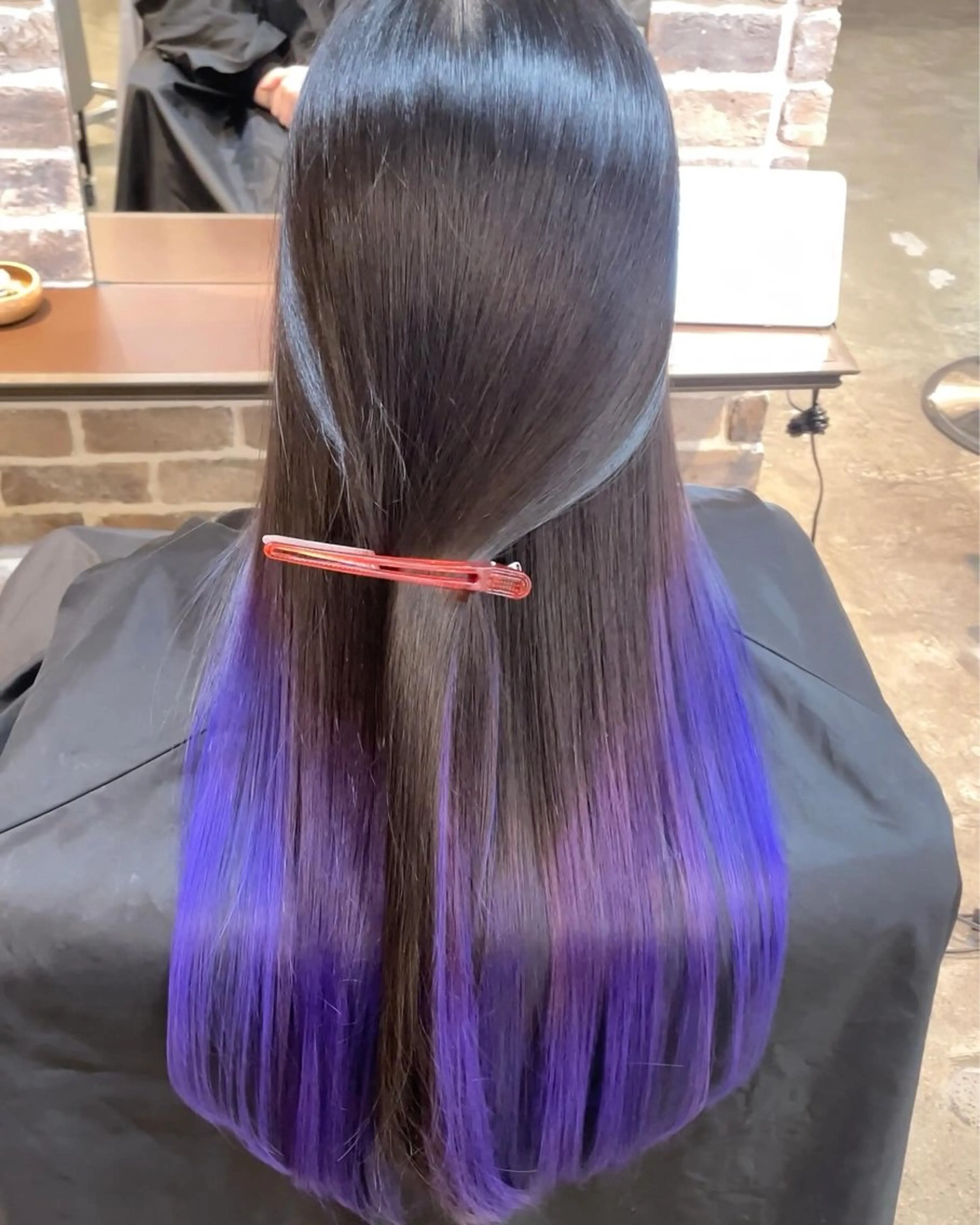 ロング カラー ブルーカラー ブルーバイオレット グラデーションカラー バイオレットカラー ACROあべの店所属・艶カラー/インナー /グラデ/大西小百合のヘアスタイル