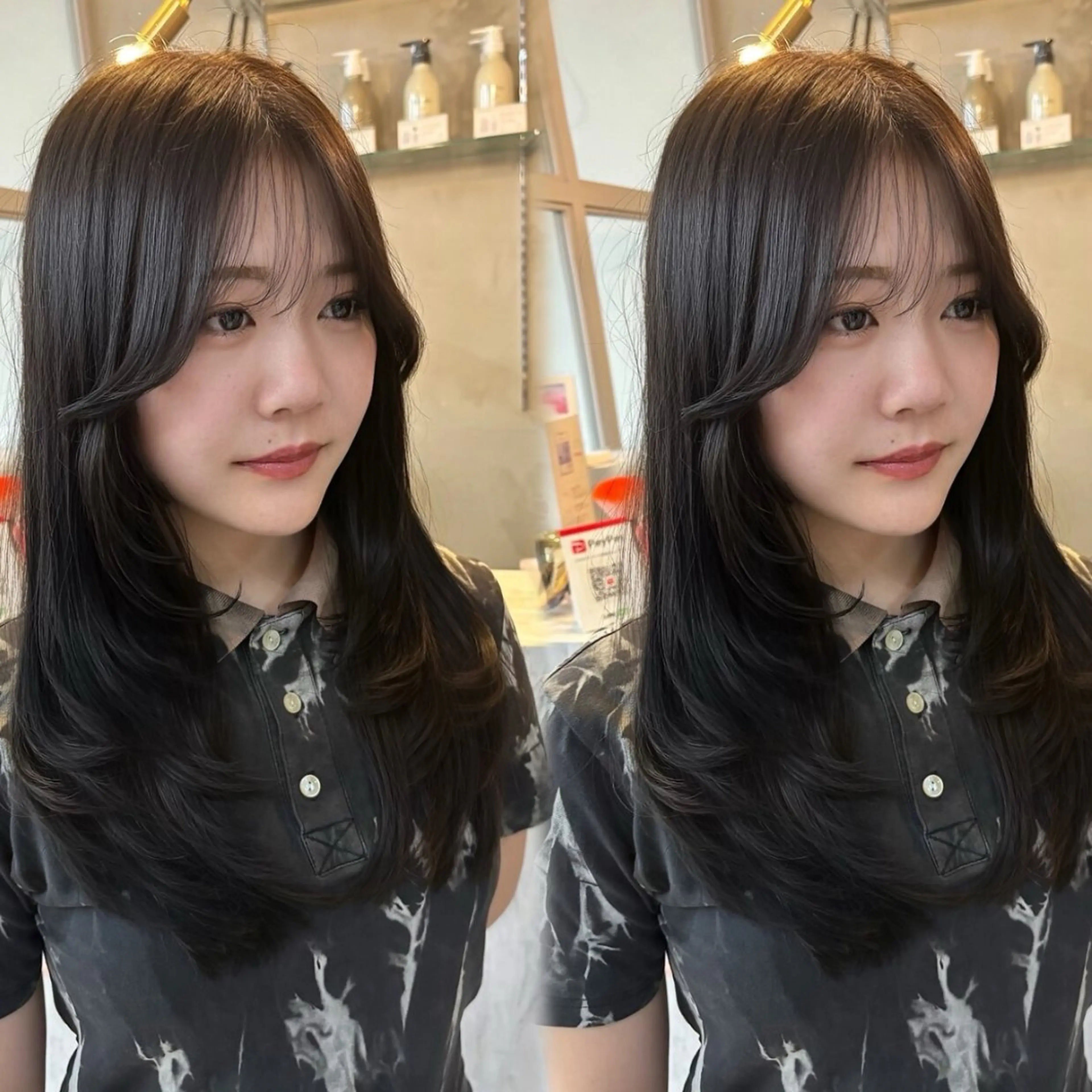 セミロング レイヤーカット カット トリートメント ♡ザクザクレイヤー× うる艶透明感♡西島のヘアスタイル