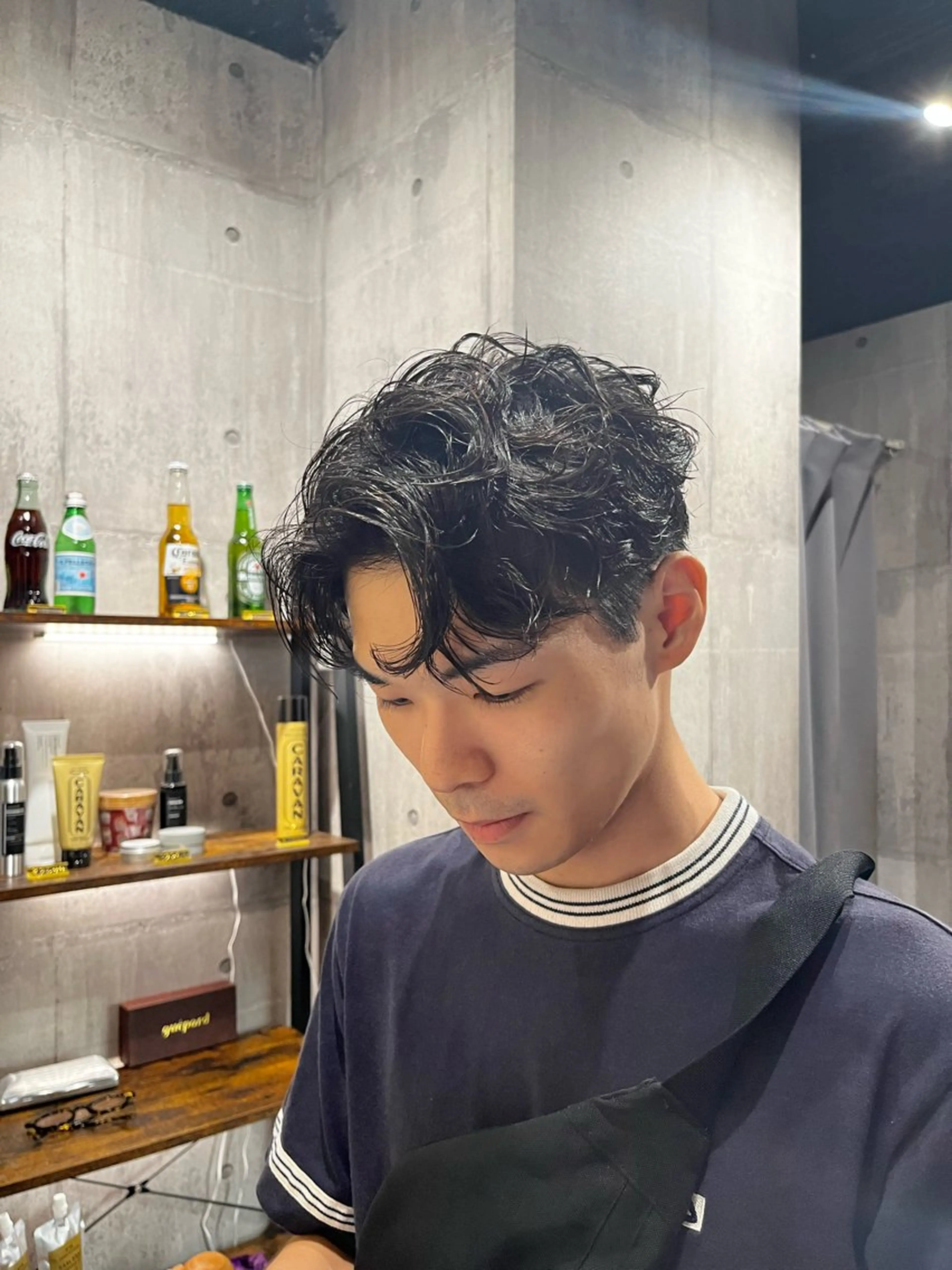 パーマ メンズ 大阪梅田メンズサロン メンズパーマ荒川琢磨のヘアスタイル