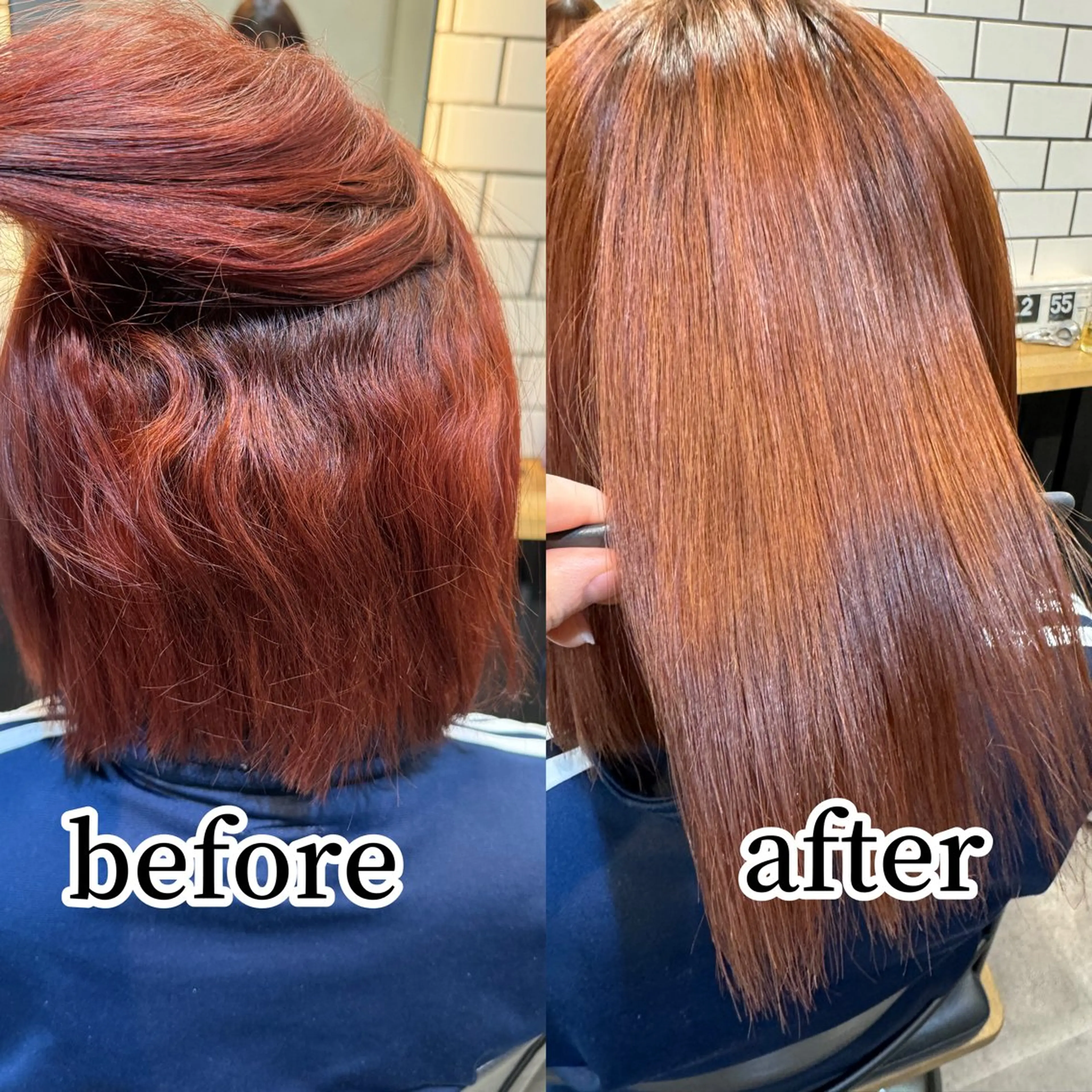 ミディアム 髪質改善 縮毛矯正 トリートメント エクステ/髪質改善 艶カラー/hiraiのヘアスタイル