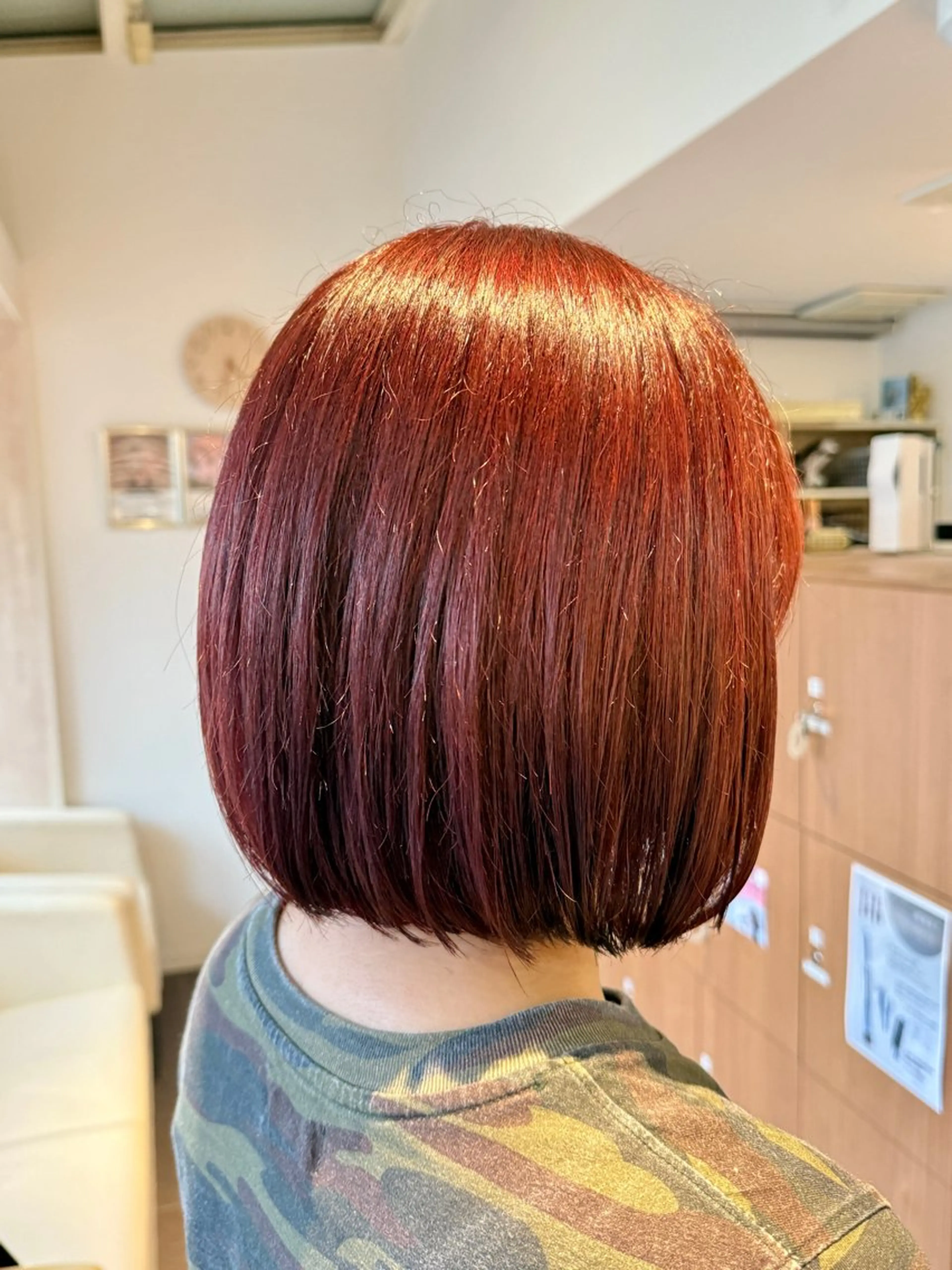 ショート カラー ブラウンカラー レッドカラー カット ヘアカラー ⭐️縮毛矯正⭐️ 赤松郁弥のヘアスタイル
