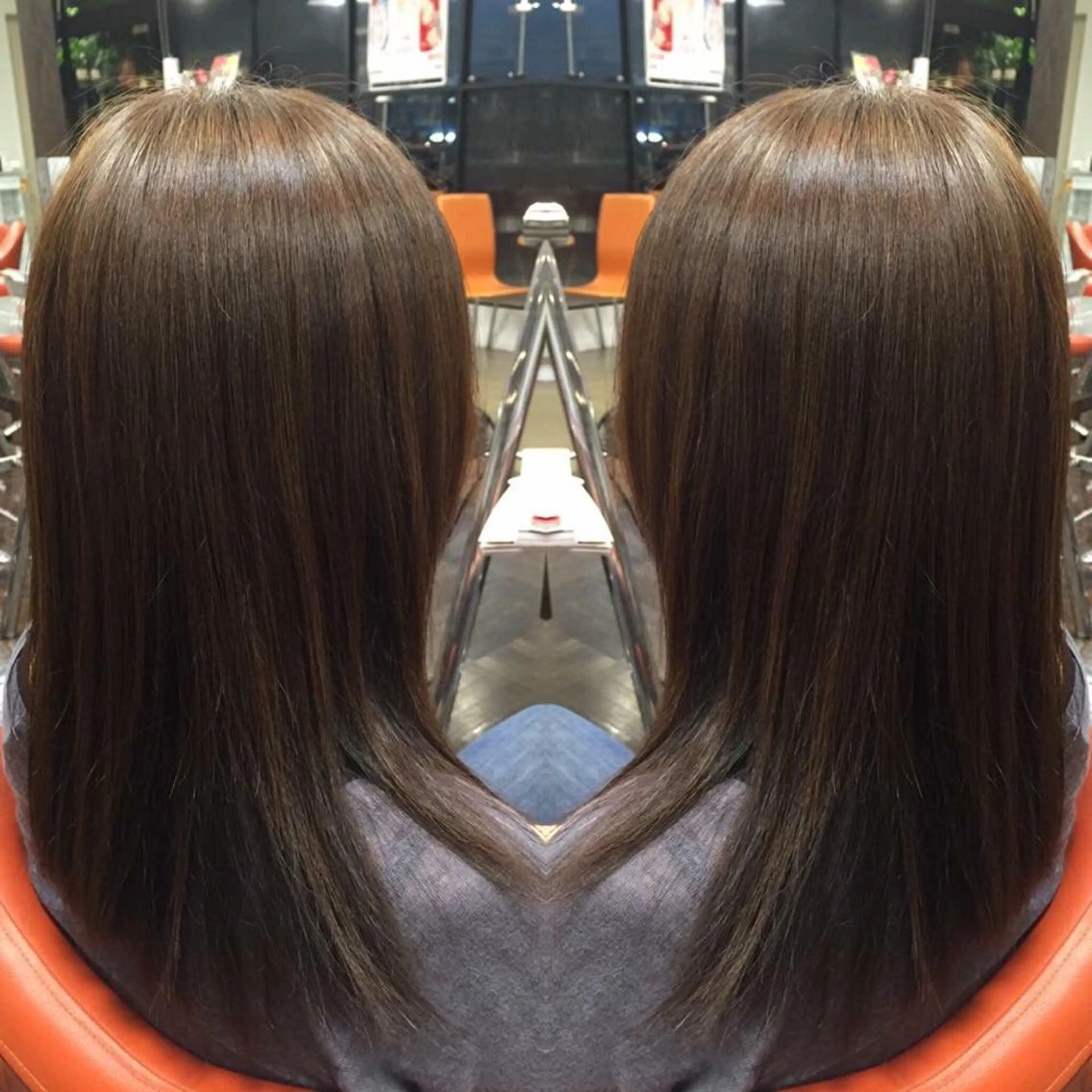 セミロング カラー アッシュ ブリーチ 透明感カラー ハイライトカラー ハイライト ヘアカラー デザインカラー🌈 高木リョウのヘアスタイル