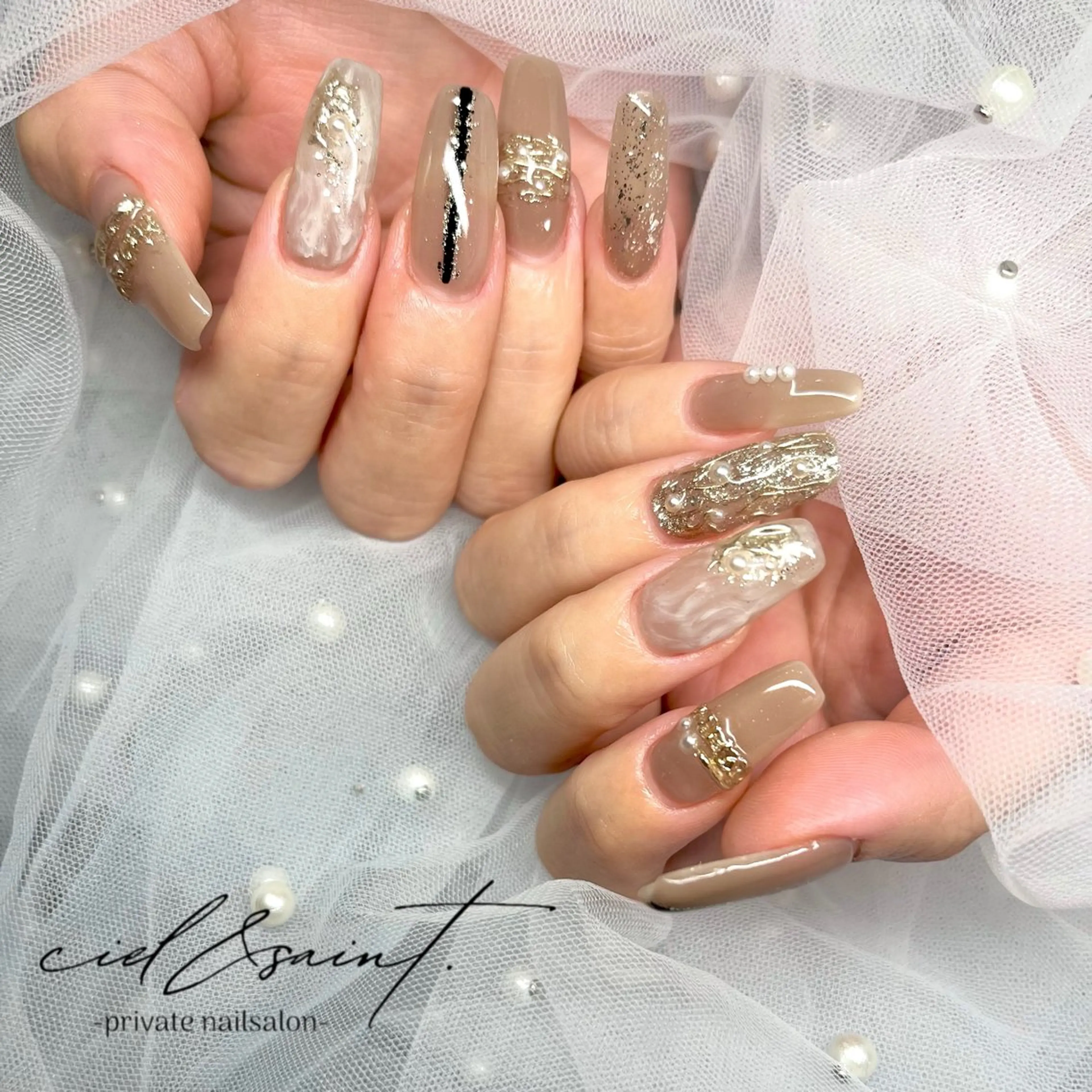 ネイル ハンドネイル nail salon ciel&saintのネイルデザイン
