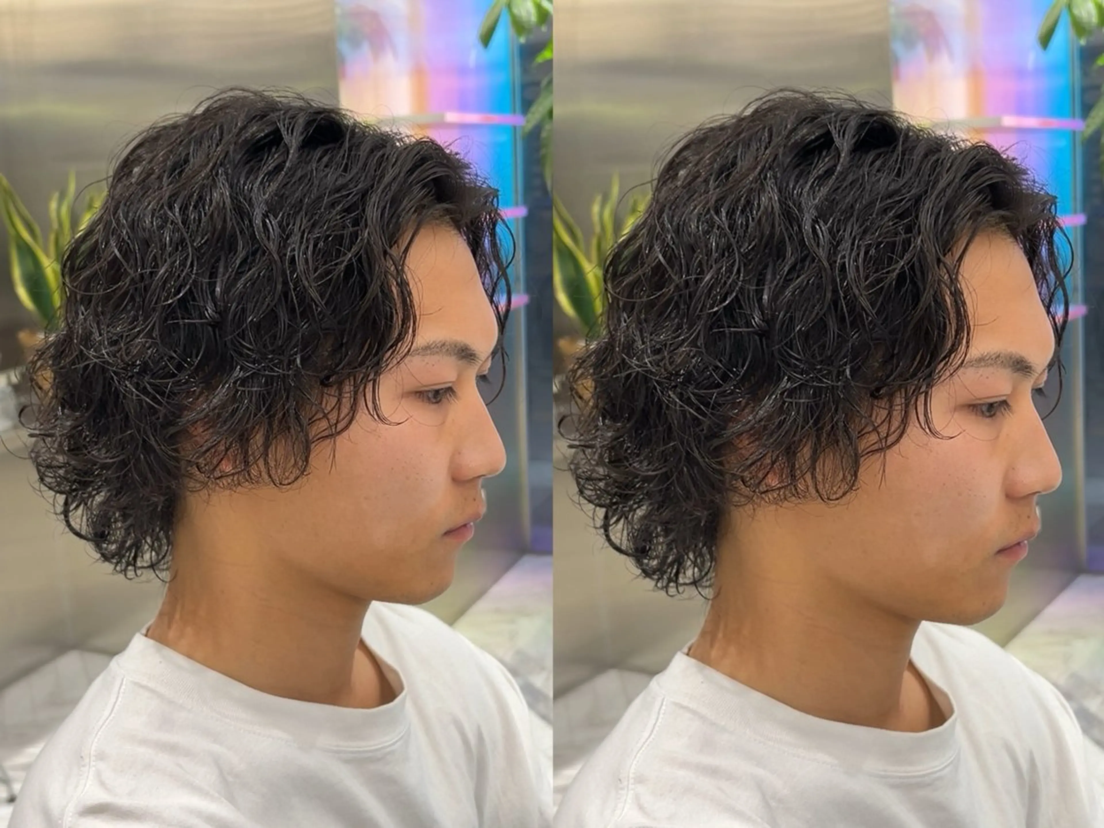 ショート カラー パーマ メンズ カット パーマ マツエク/縮毛/ 透明感カラー/ゆきなのヘアスタイル