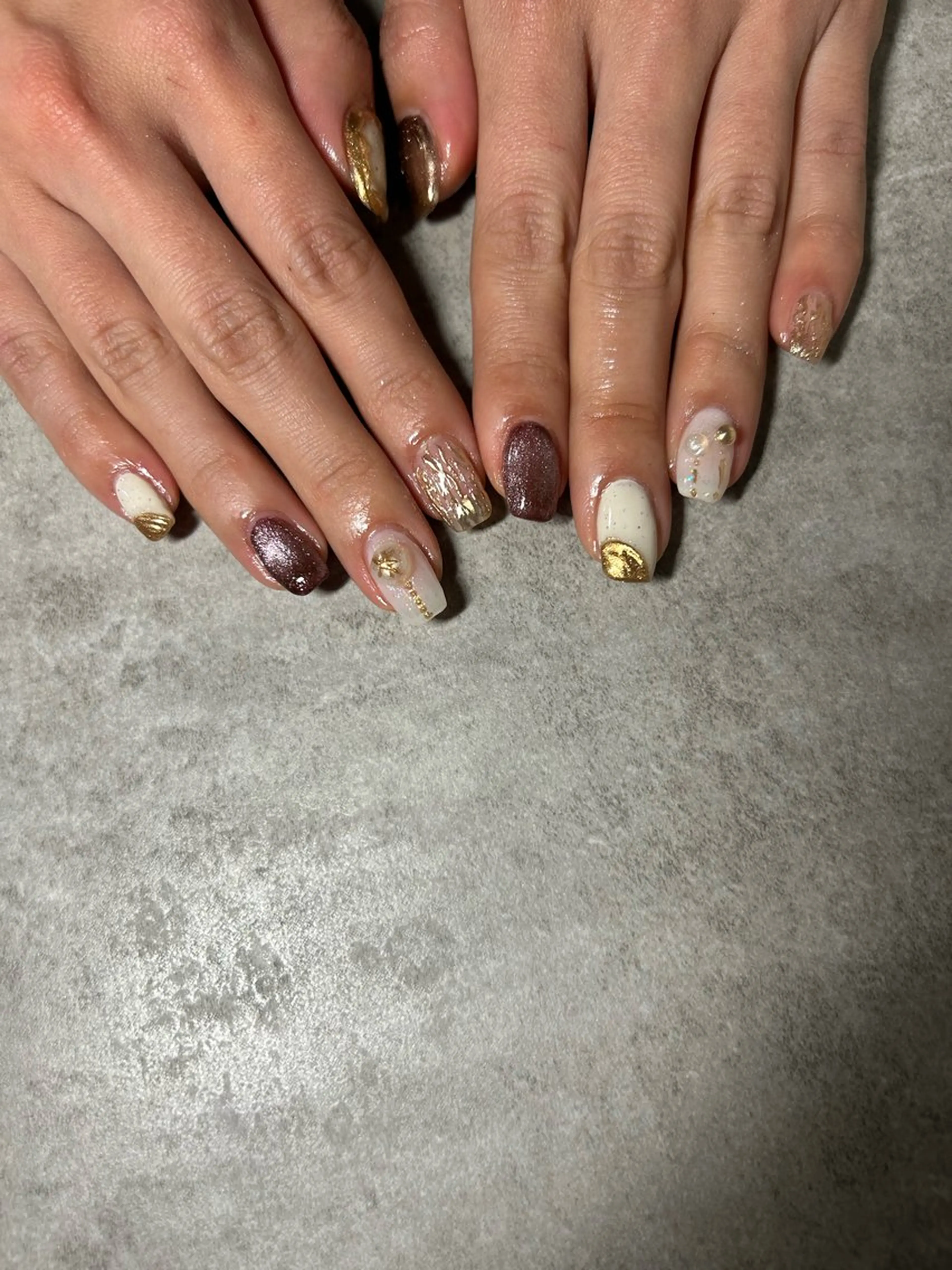 ネイル 冬ネイル クリスマス ハンドネイル amunail所属・浦川 歩のネイルデザイン