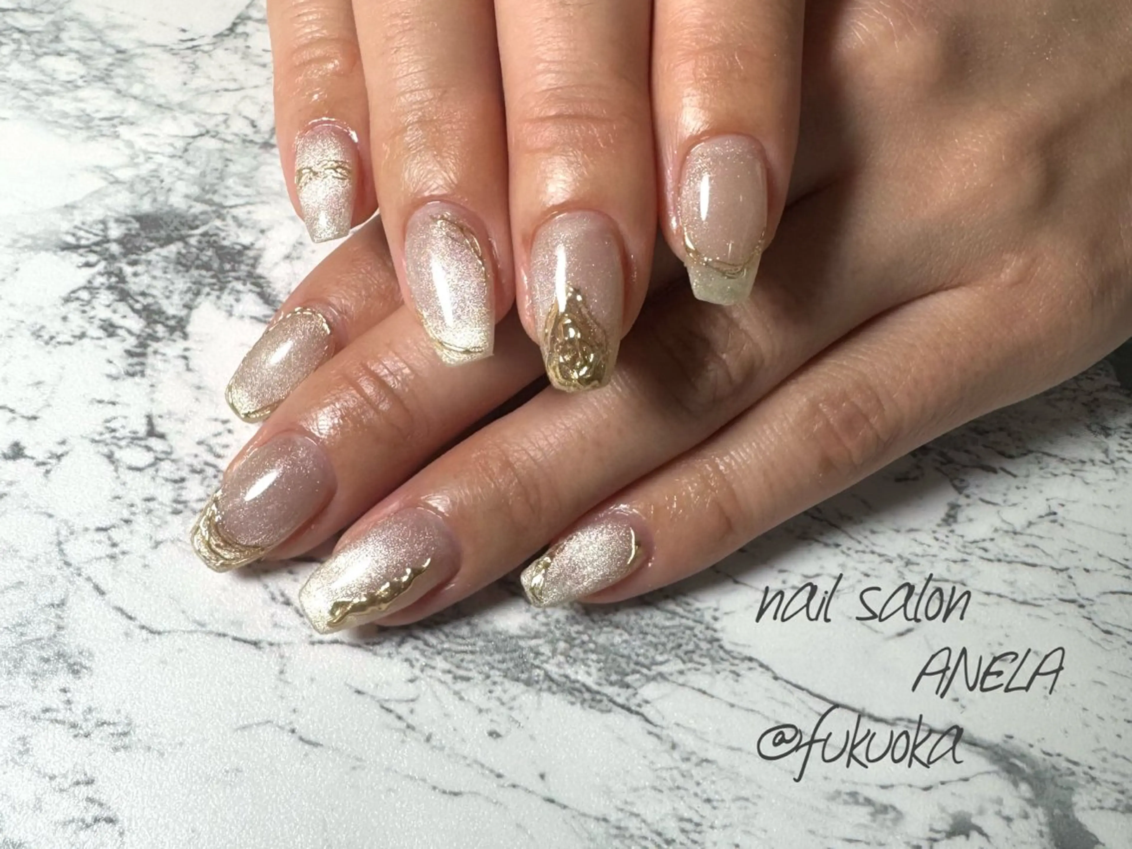 ネイル マグネットネイル ミラーネイル ハンドネイル nail salon ANELA所属・nail salon ANELA mayaのネイルデザイン