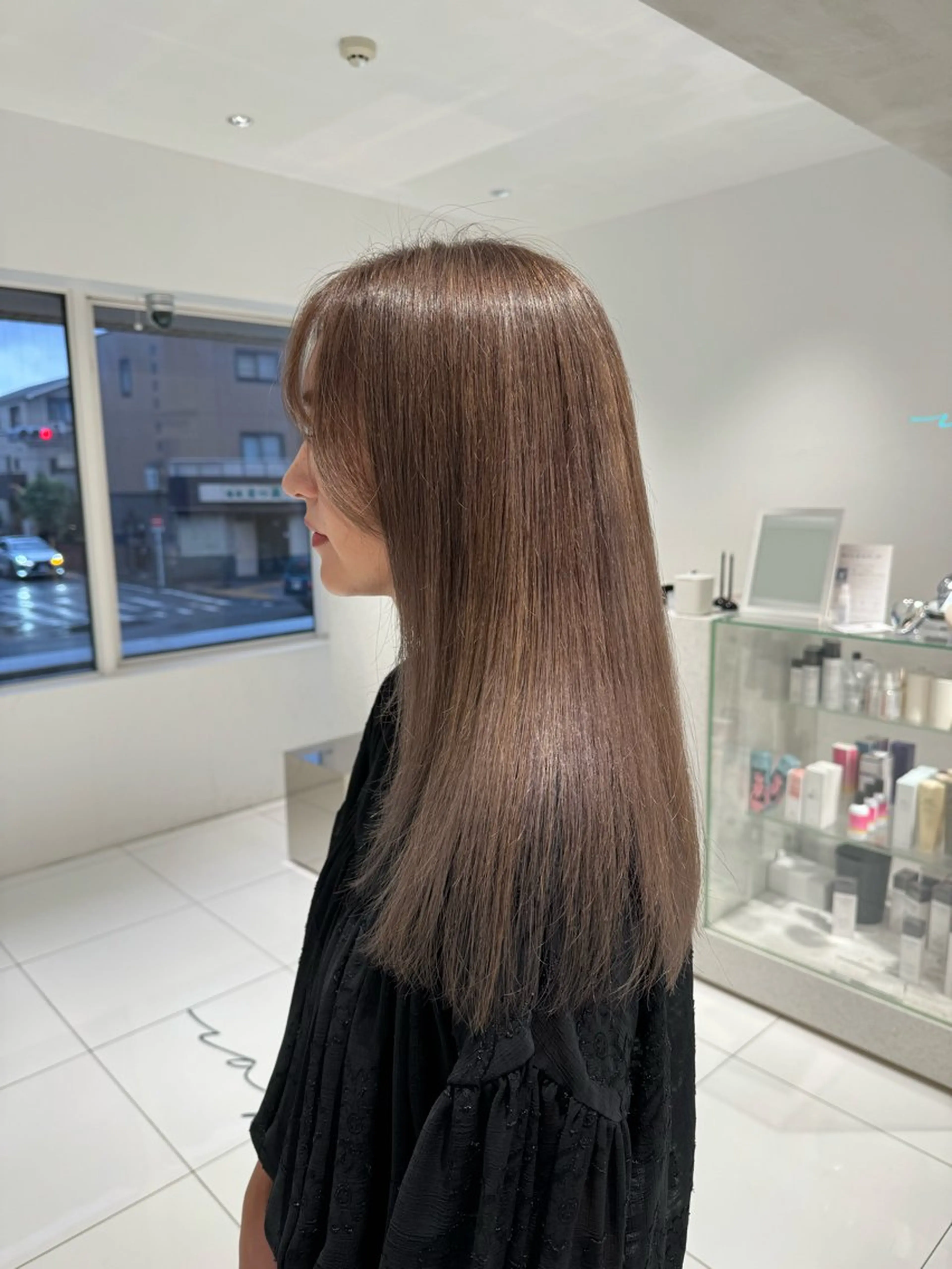 ロング カラー バレイヤージュ ブリーチ グレージュ ハイライトカラー ハイライト カット ヘアカラー ｱｵﾇﾏ ﾐﾕ 🦕のヘアスタイル