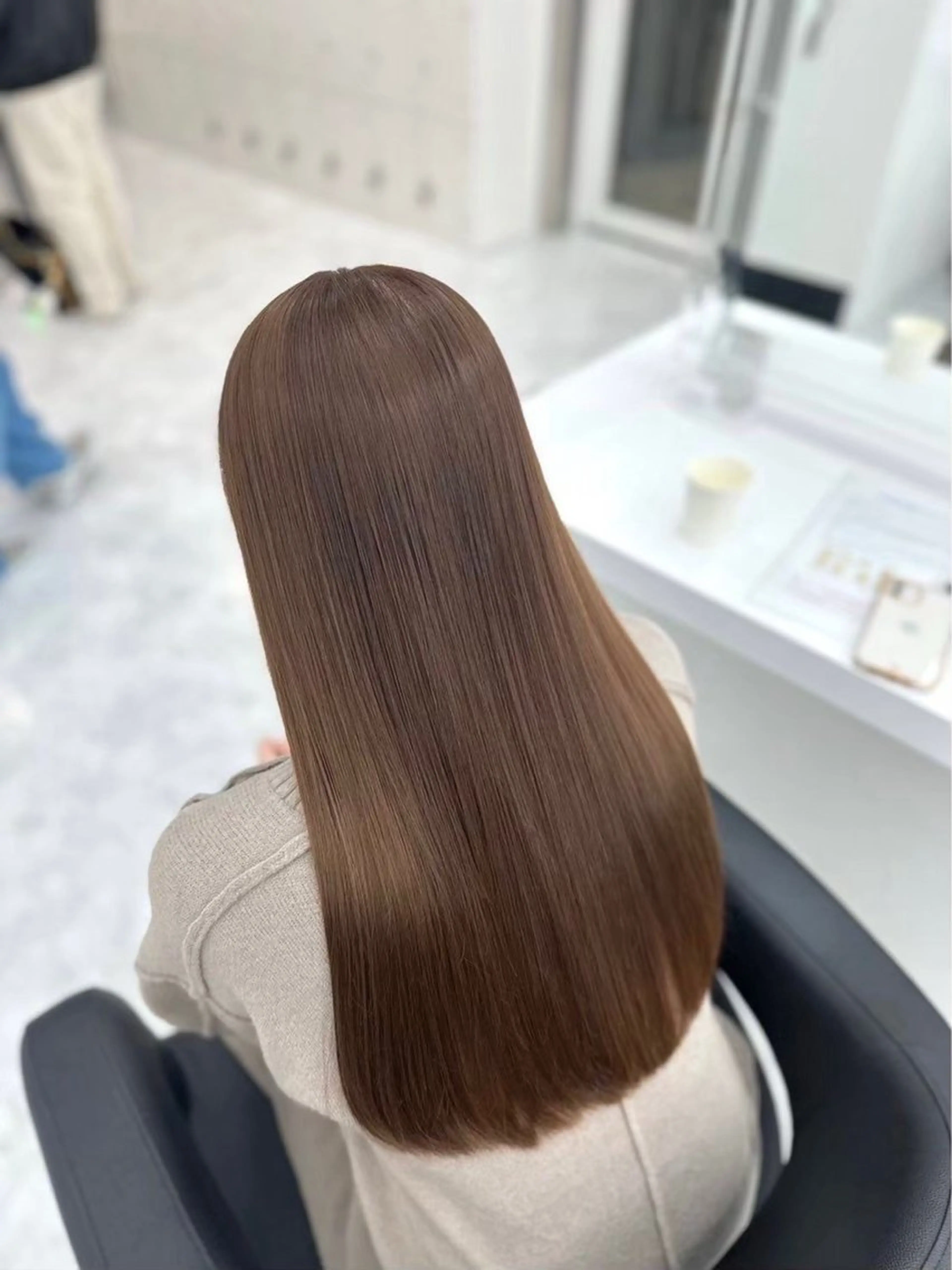 ロング カラー ヘアカラー トリートメント 海外風ブリーチなし 🫒Rion🫒🩶のヘアスタイル