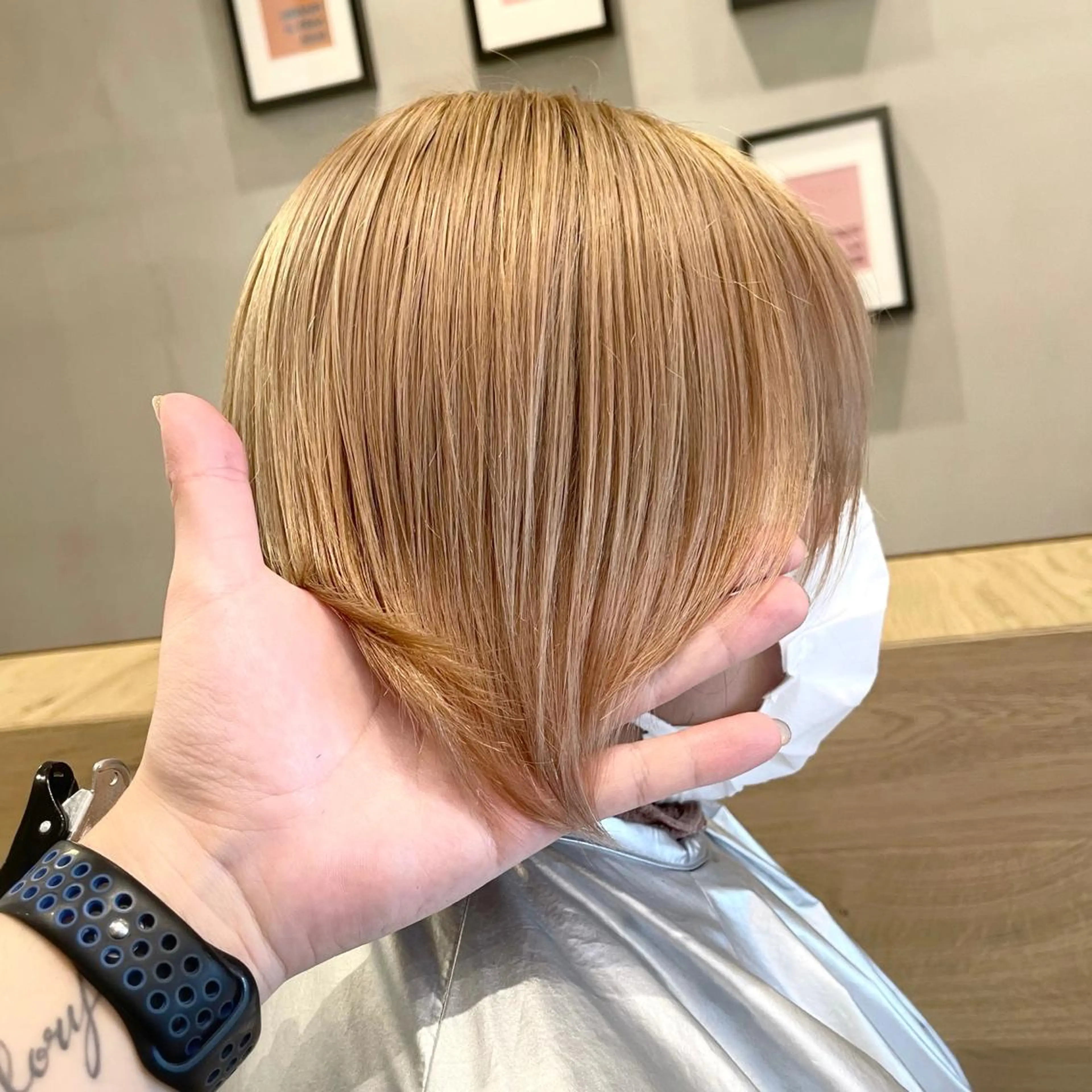 ショート カラー バレイヤージュ デザインカラー ハイライトカラー 外国人風カラー ハイライト アンドウ ユウ/ レイヤーカット/韓国のヘアスタイル