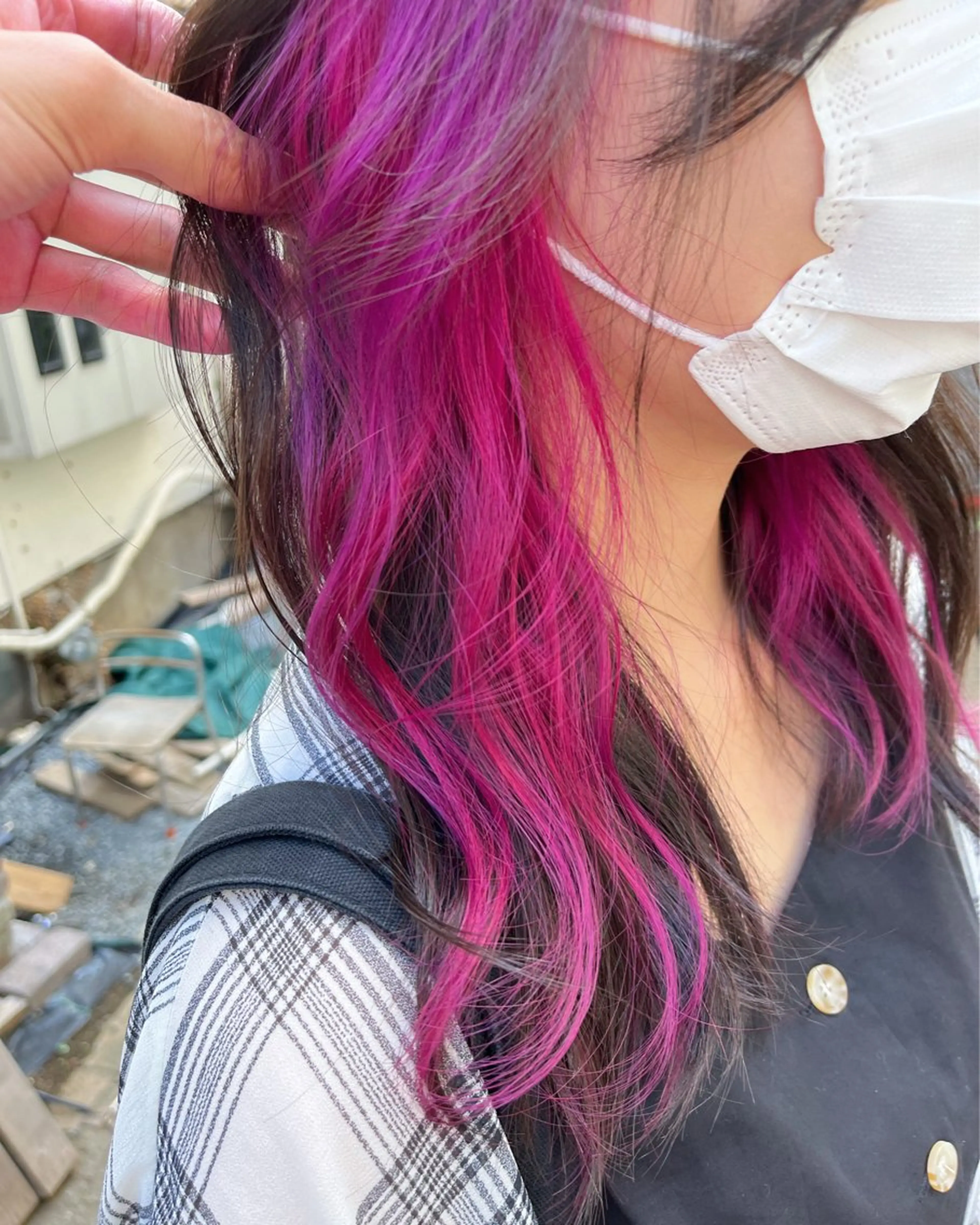 ミディアム カラー ブリーチ イヤリングカラー ユニコーンカラー カット ヘアカラー トリートメント 原宿サロン代表 デザインカラー伊藤卓のヘアスタイル