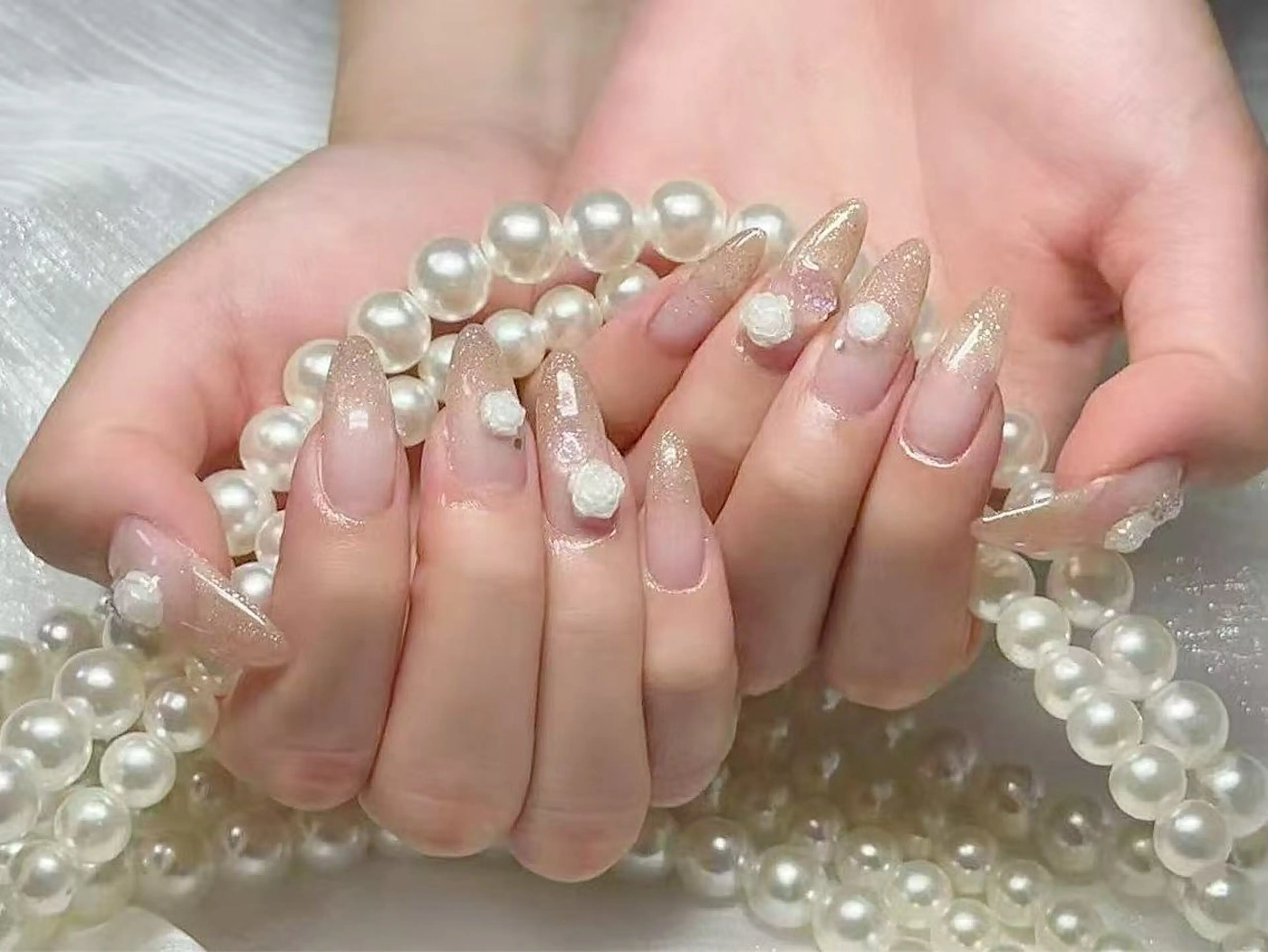 ネイル クリアネイル 成人式 フラッシュネイル フットネイル フレンチネイル 💫KASUMI 💅のネイルデザイン