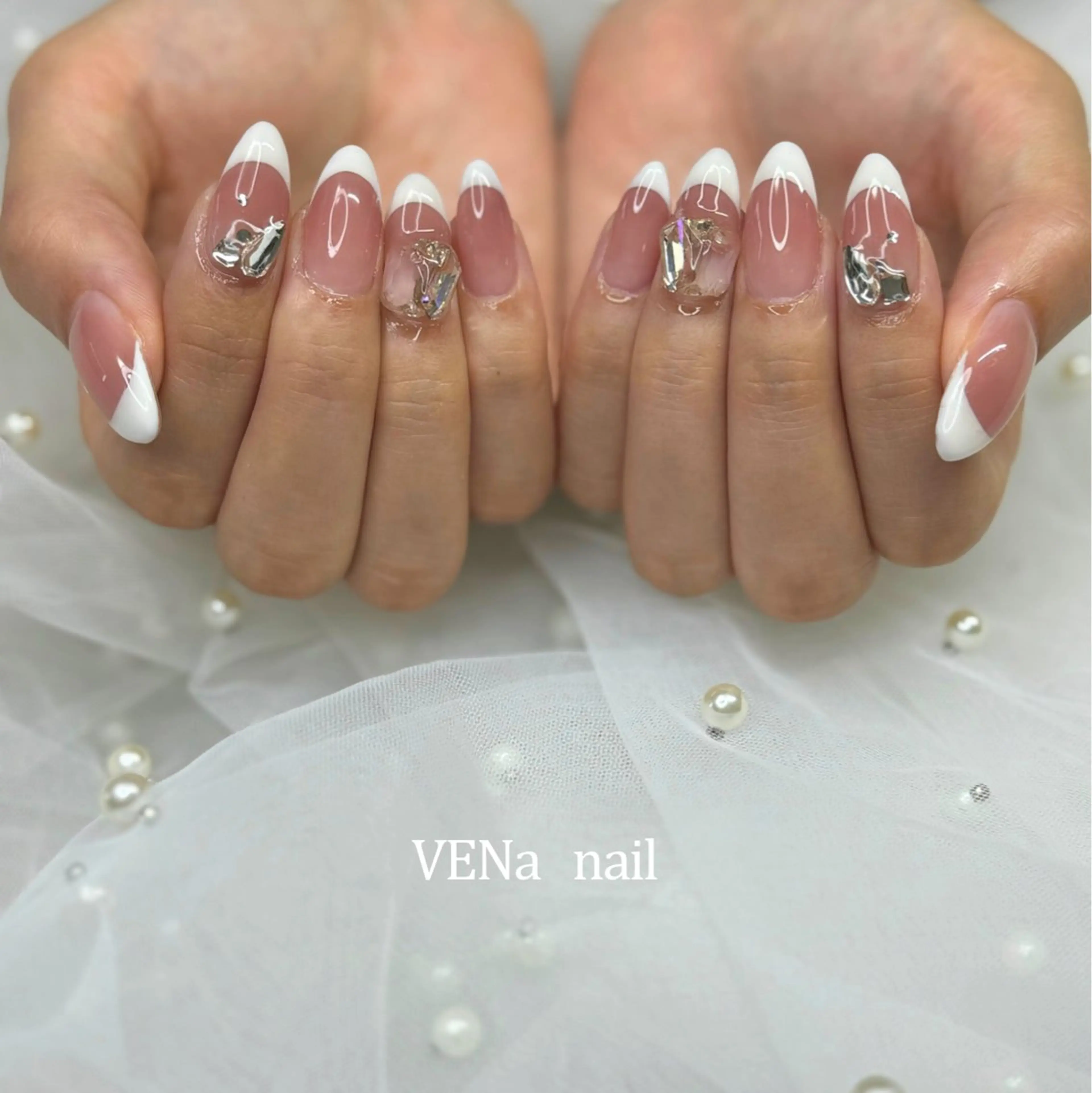 ネイル べっ甲ネイル フットネイル フレンチネイル シンプルネイル ワンホンネイル VENa eye＆ nail salonのネイルデザイン