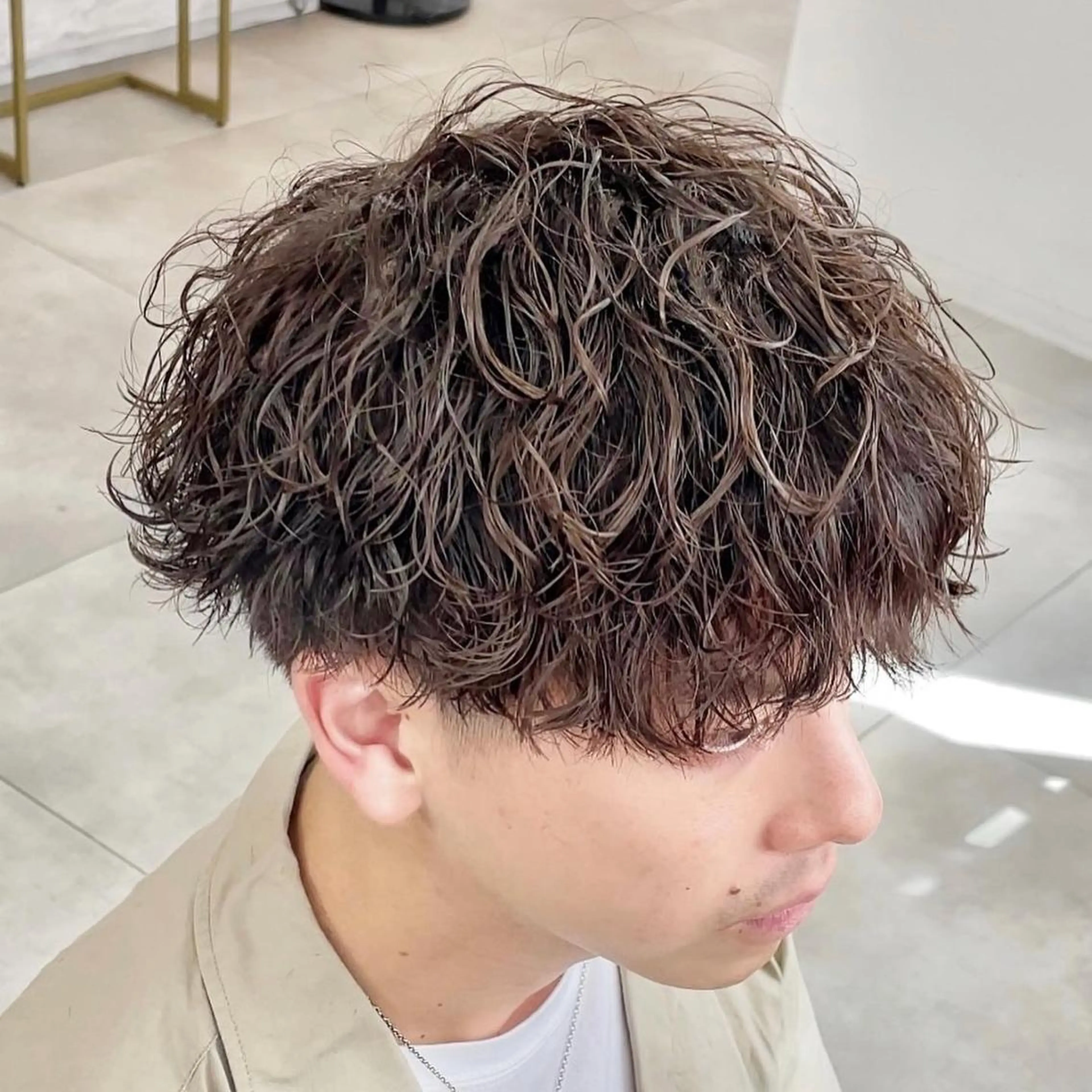 メンズ メンズパーマ 波巻きパーマ カット パーマ メンズパーマ/新宿/ サイカショウイチのヘアスタイル