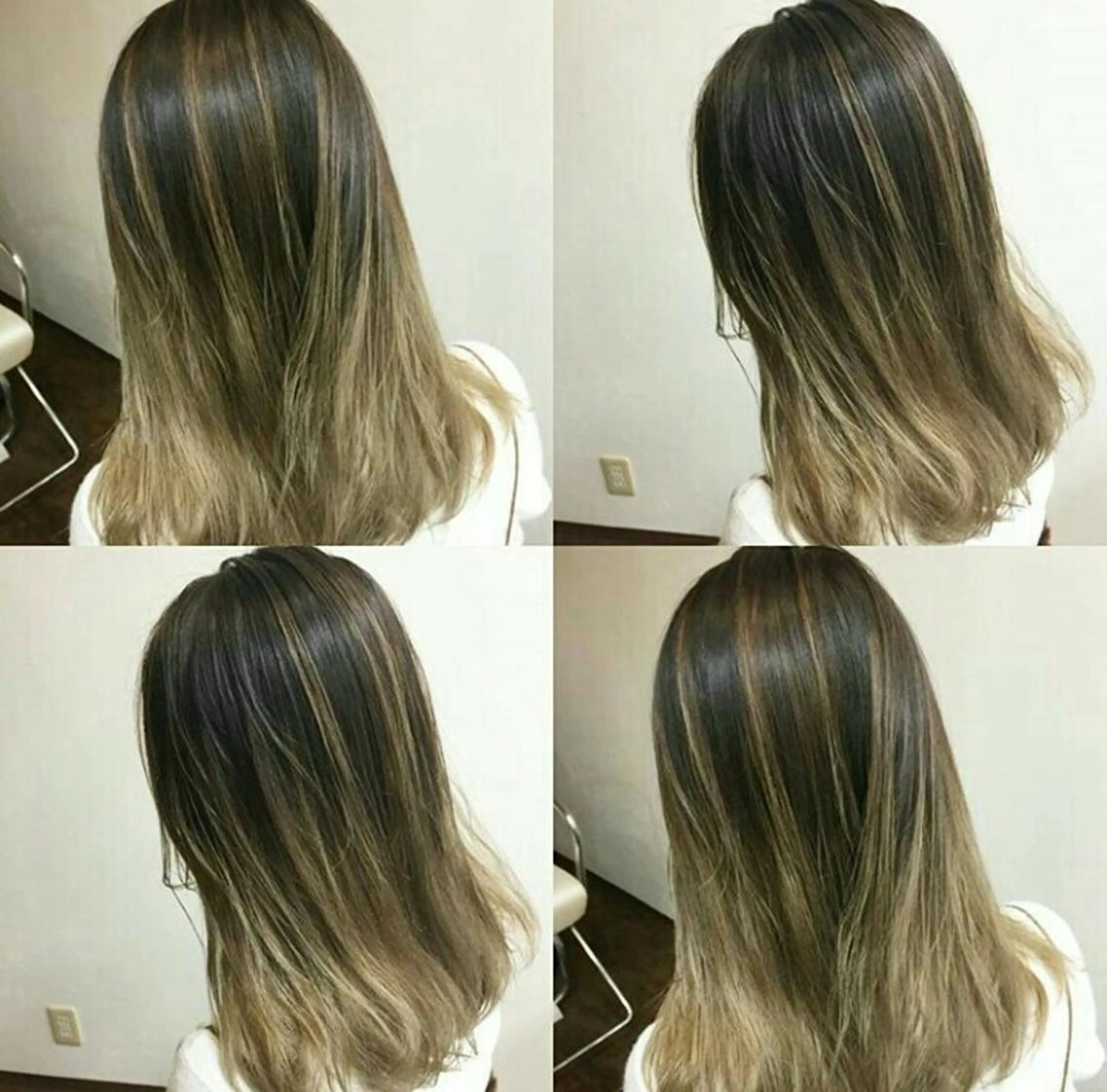 セミロング カラー バレイヤージュ レイヤーカット ヘアカラー トリートメント ヘアーズ　ゼロ所属・❤️ヘアーズ ゼロ❤️のヘアスタイル