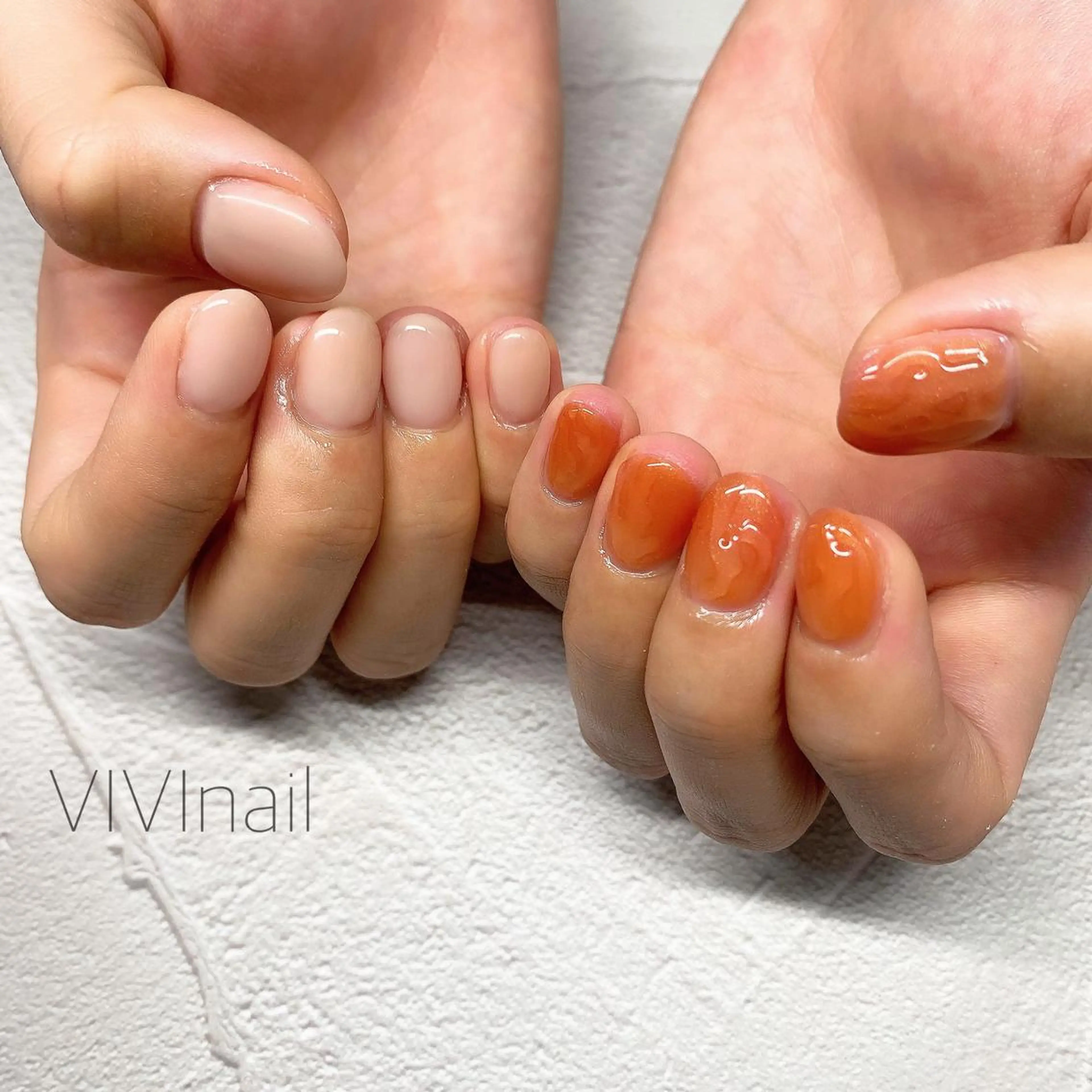 ネイル ニュアンスネイル ワンカラーネイル ハンドネイル vivi nailのネイルデザイン
