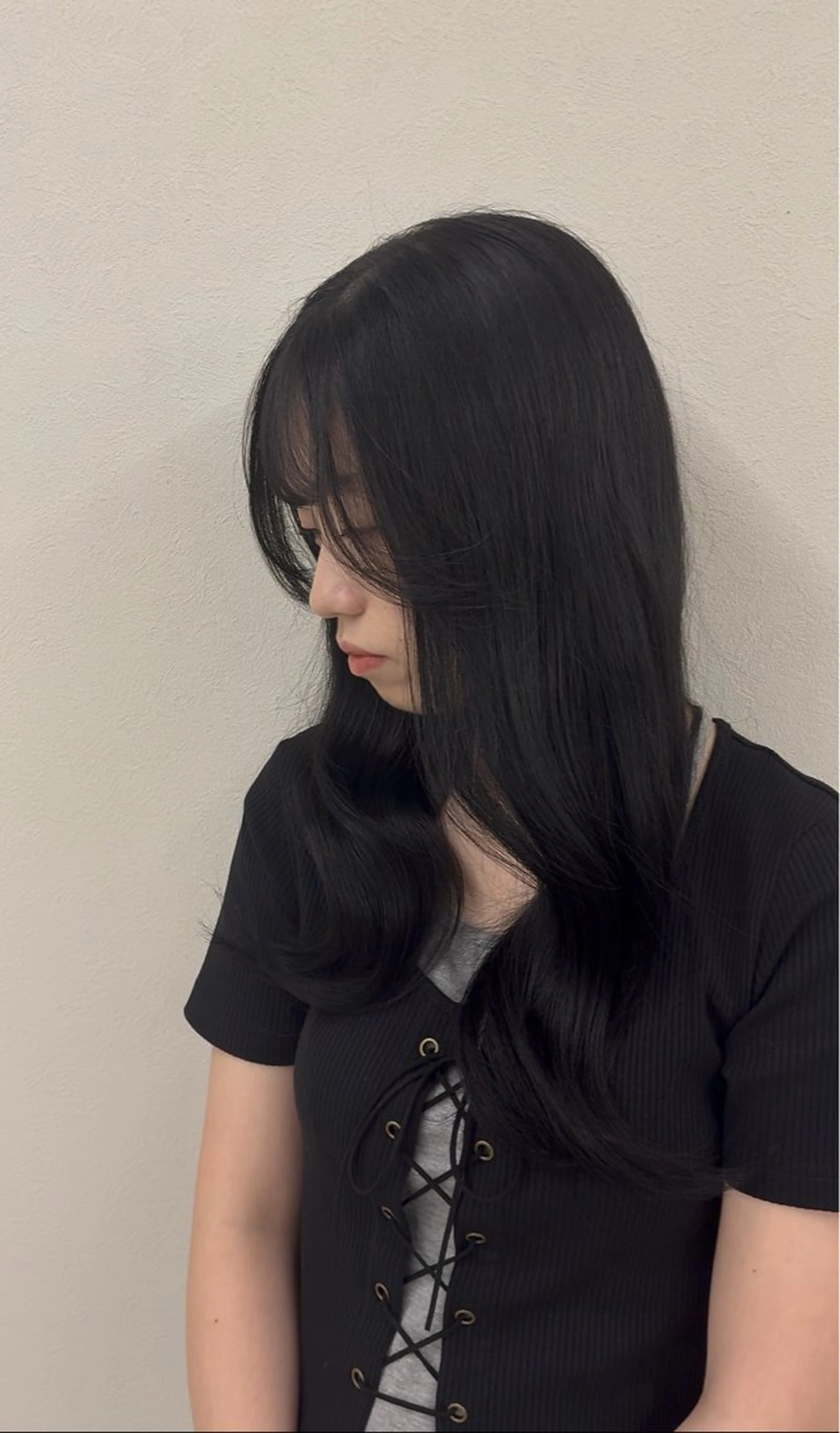 【🌙可愛い垢抜け暗髪カラー🌙 】黒っぽいけど黒じゃない✨光に当たるとふんわり透明感が出るカラー💕の写真