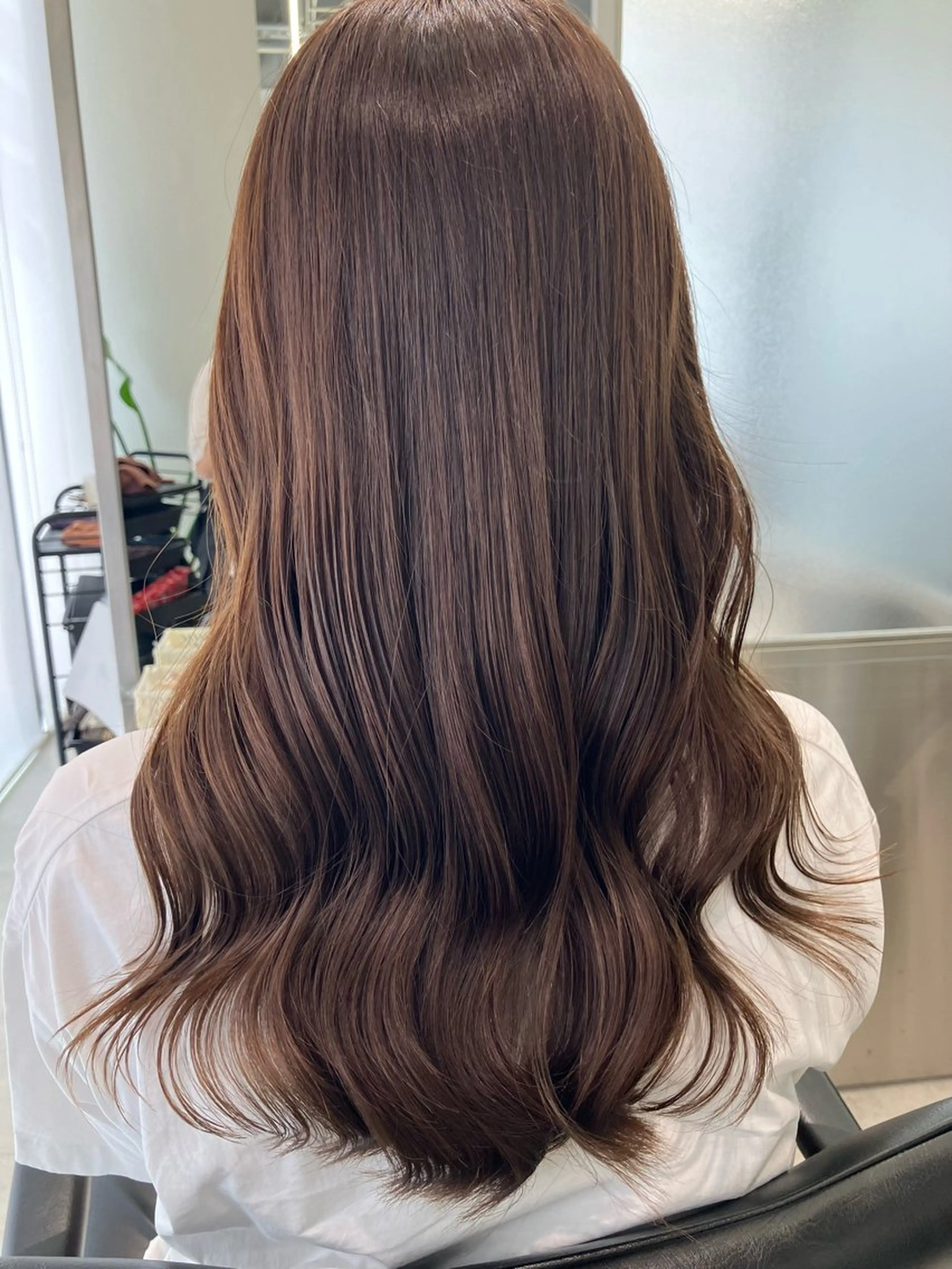 ロング カラー 縮毛矯正 トリートメント カット ヘアカラー トリートメント GOTODAY シェアサロン梅田NU茶屋町店所属・髪質改善、縮毛矯正 水素カラー/みほのヘアスタイル