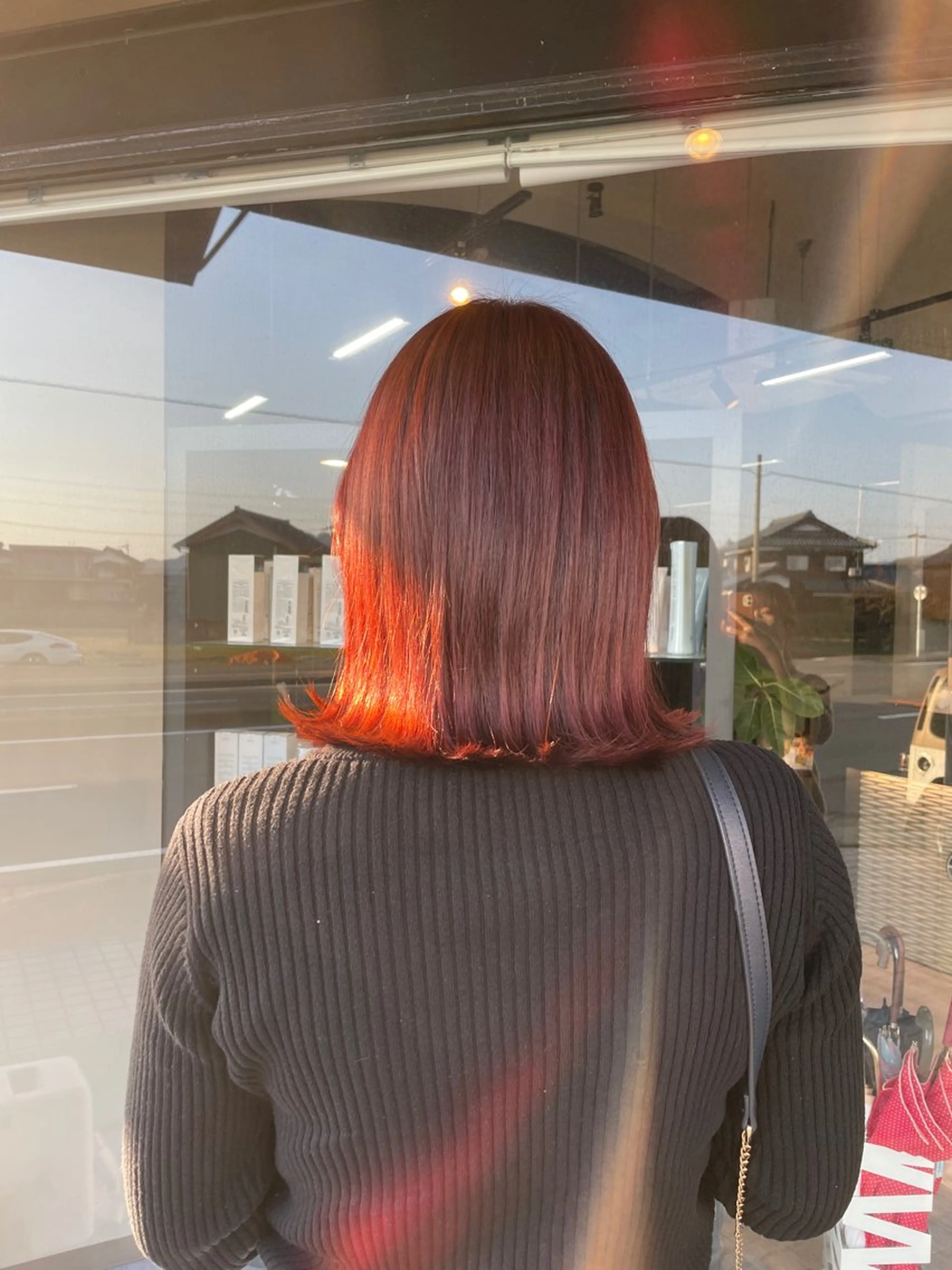 ショート カラー ブラウンカラー レッドカラー レッドブラウン alu所属・マキノ キョウカのヘアスタイル