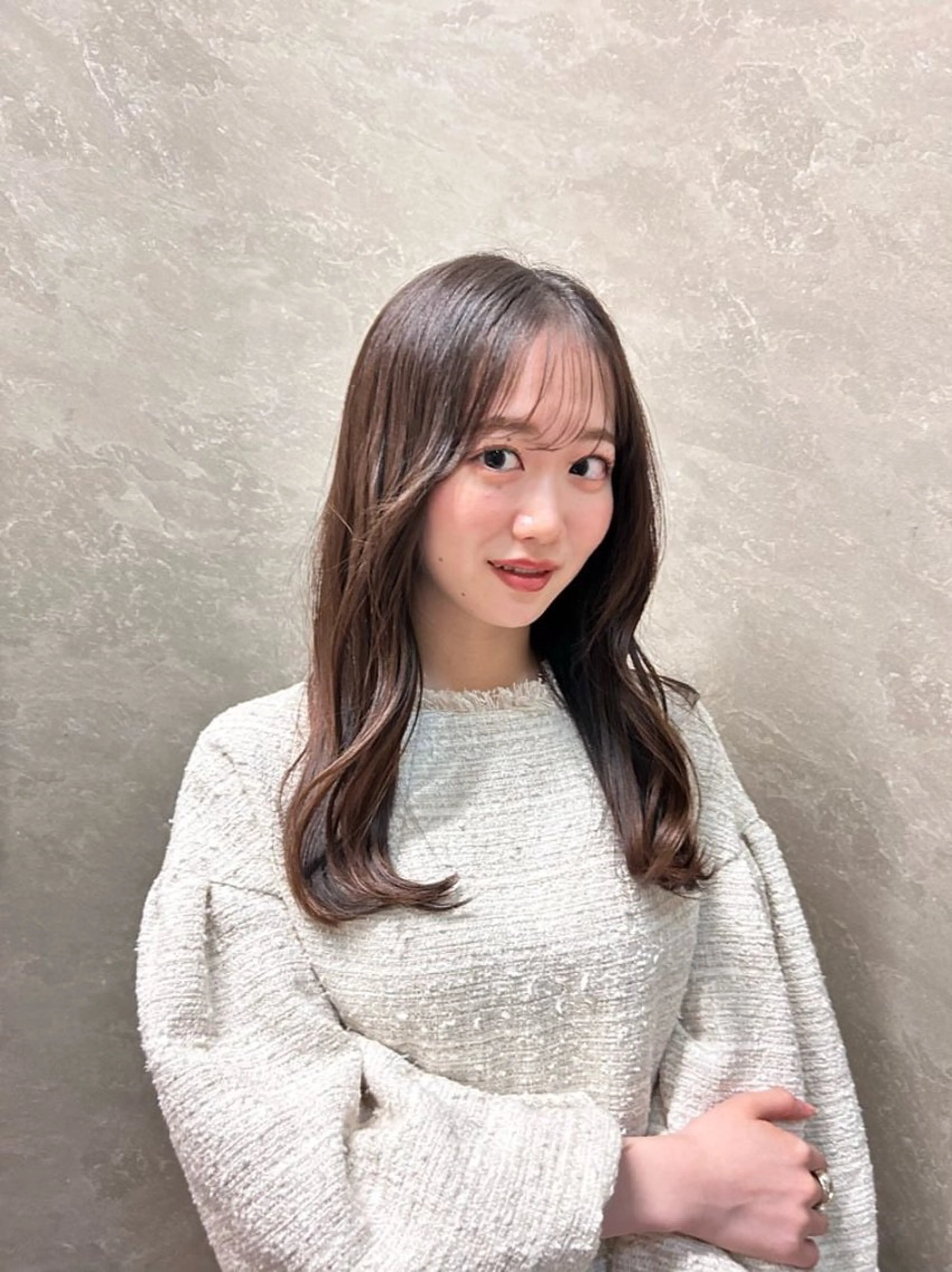 セミロング 髪質改善 縮毛矯正 ally新百合ヶ丘 フジムラユウスケのヘアスタイル
