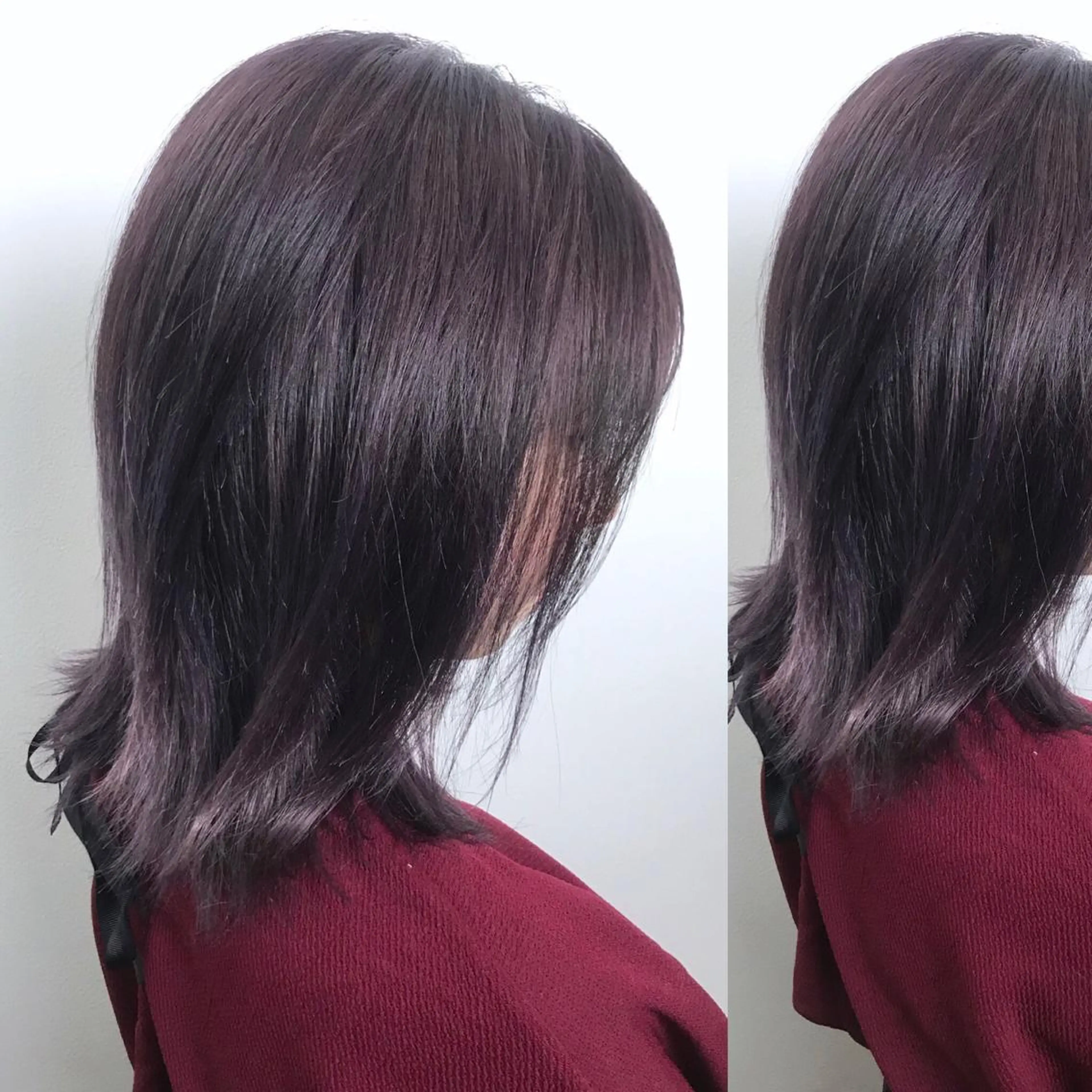 ミディアム カラー ブリーチ パープルカラー 白髪世代の悩み解決 阿部耕大のヘアスタイル