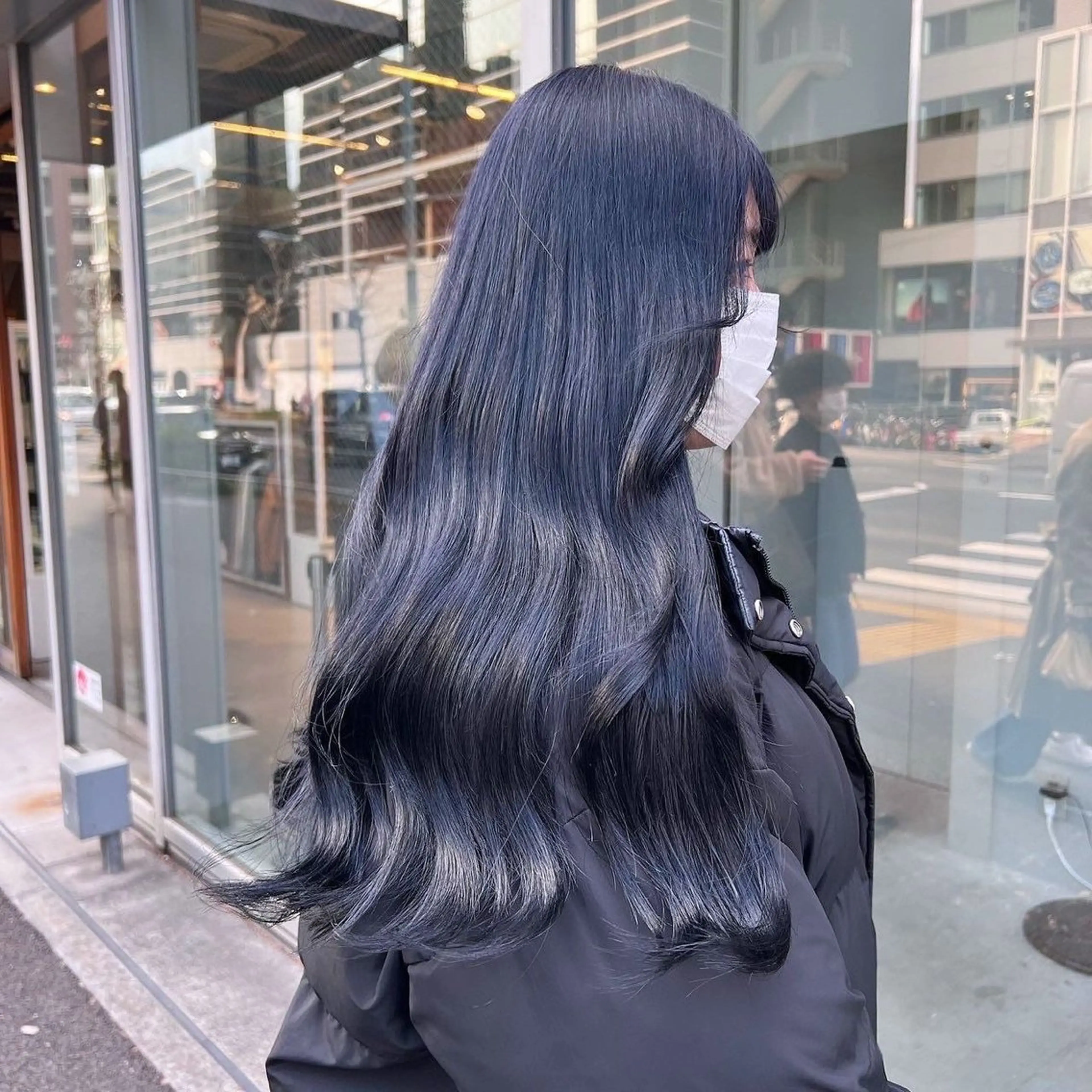 ロング カラー ヘアカラー トリートメント ヘッドスパ ヘアセット 🇨🇳中韓レイヤー 暗髪カラー🇰🇷のヘアスタイル
