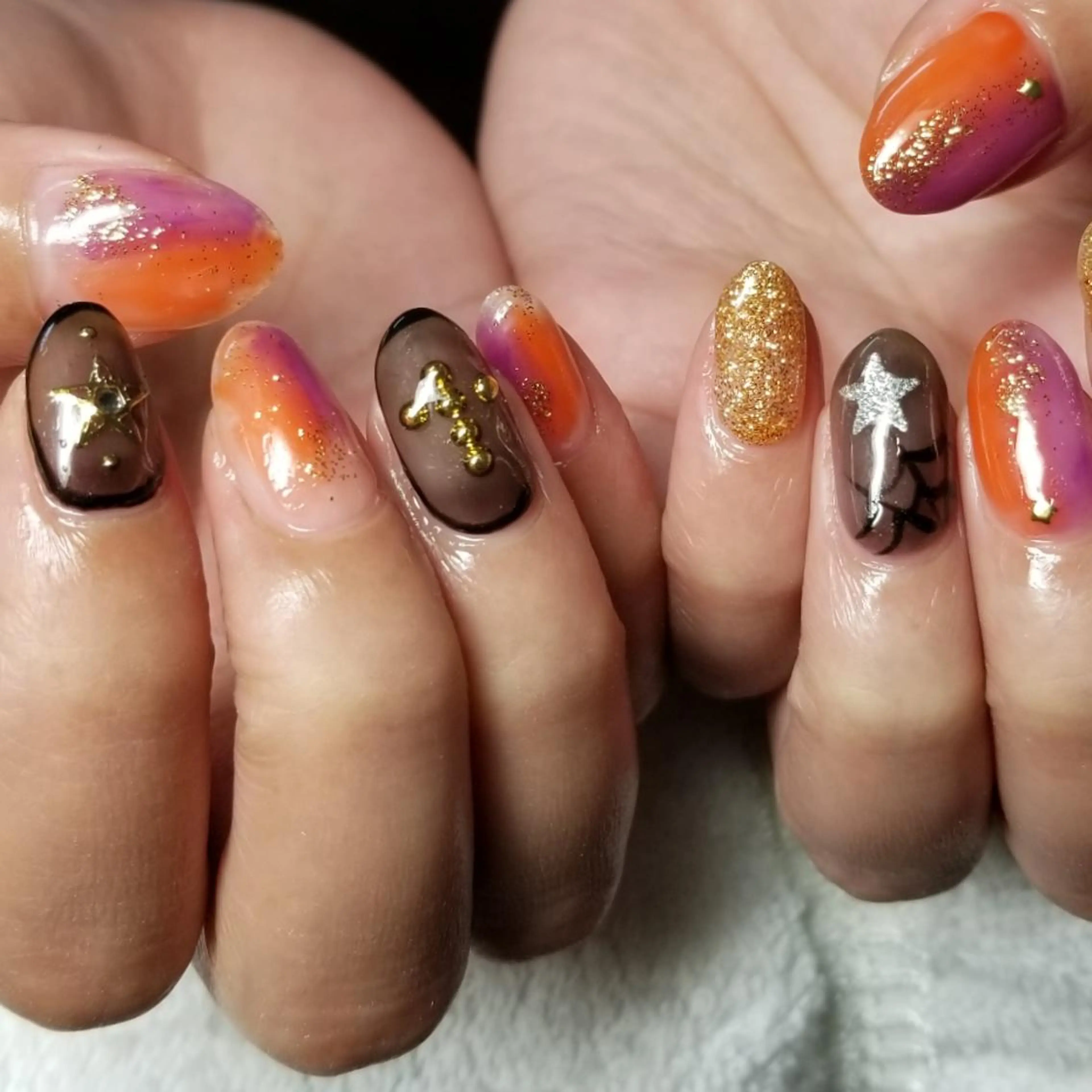 ネイル ハロウィン ハンドネイル L'instant  Nail Artzのネイルデザイン