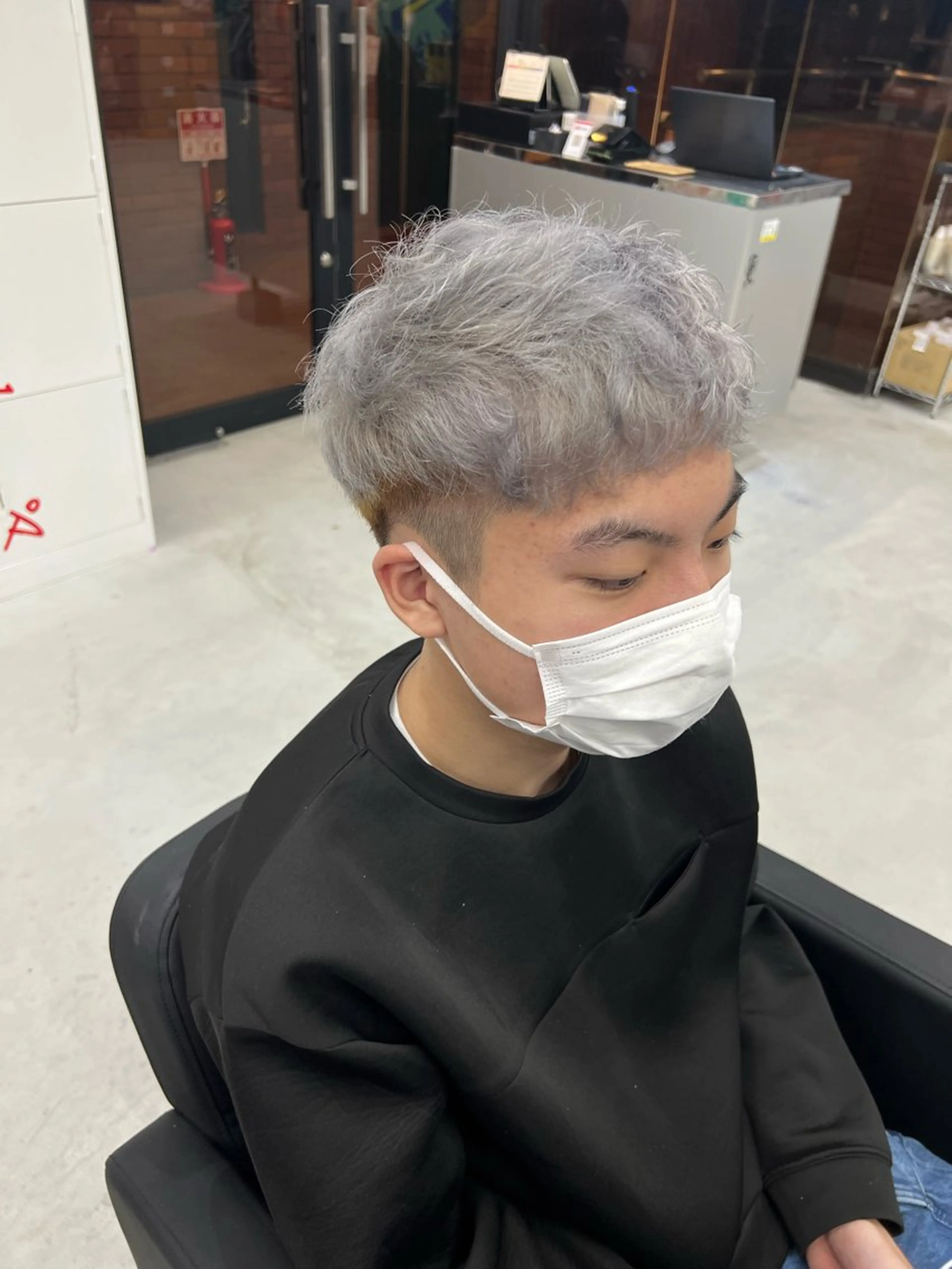 ショート カラー メンズ カット 錦糸町/Men's cutパーマ石川史弥のヘアスタイル