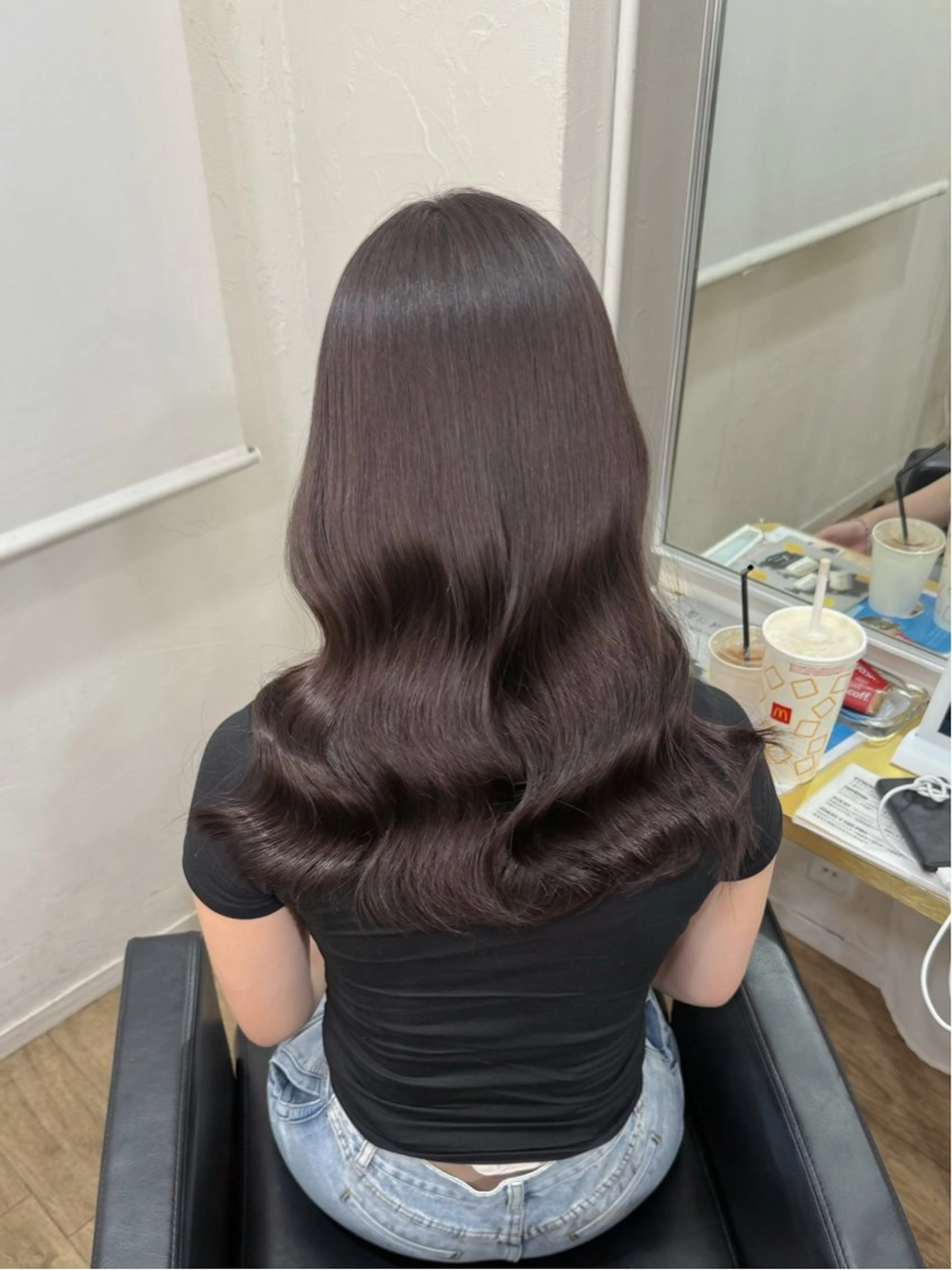 セミロング カラー ヘアアレンジ ヘアカラー トリートメント 茶屋町/ワンカラー RAN　モデル募集中のヘアスタイル