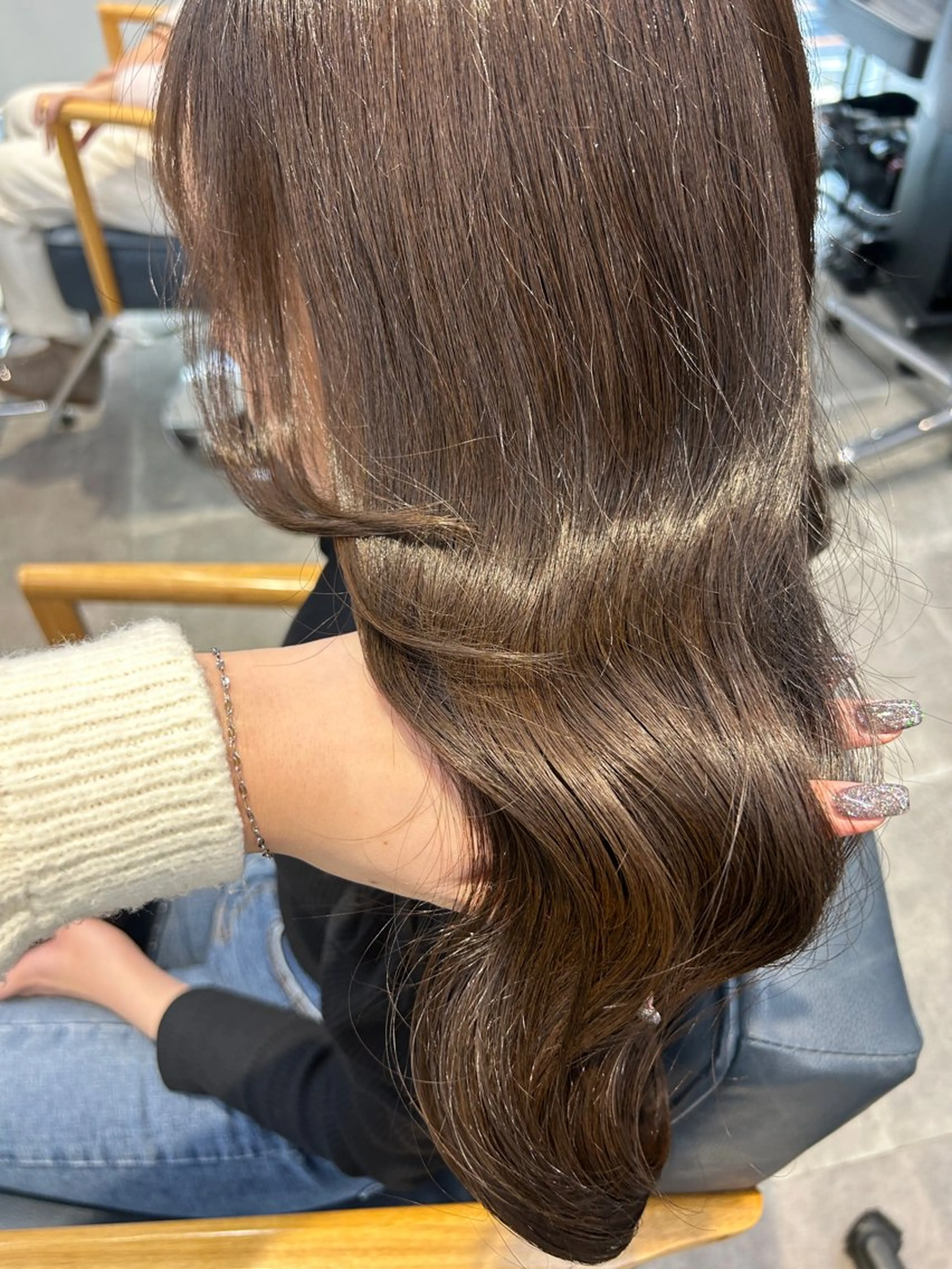 ロング カラー カット ヘアカラー トリートメント newi梅田🫧韓国 ヘア🫧sakiのヘアスタイル