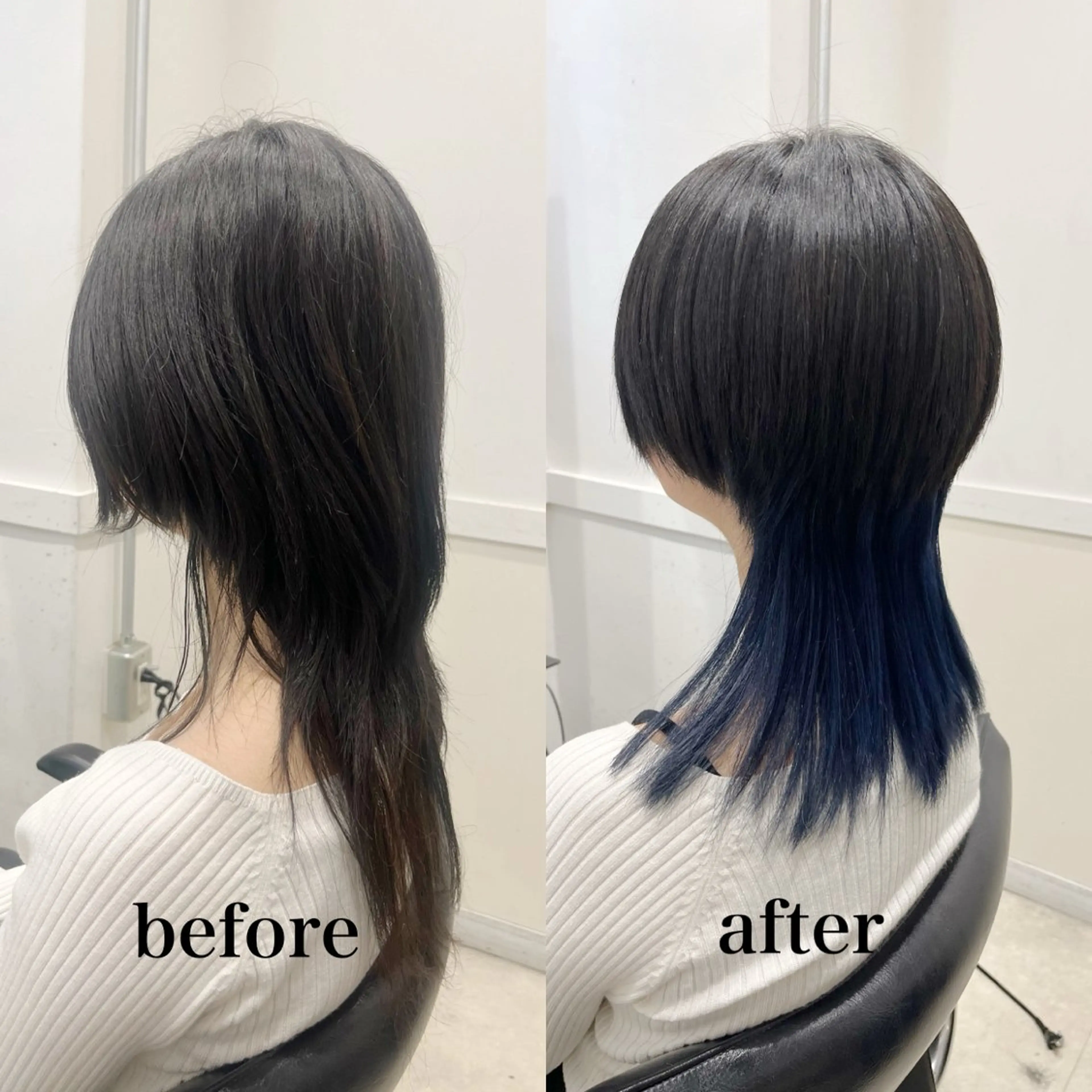 ミディアム カット ヘアカラー トリートメント 縮毛矯正/髪質改善 /レイヤー/韓国のヘアスタイル