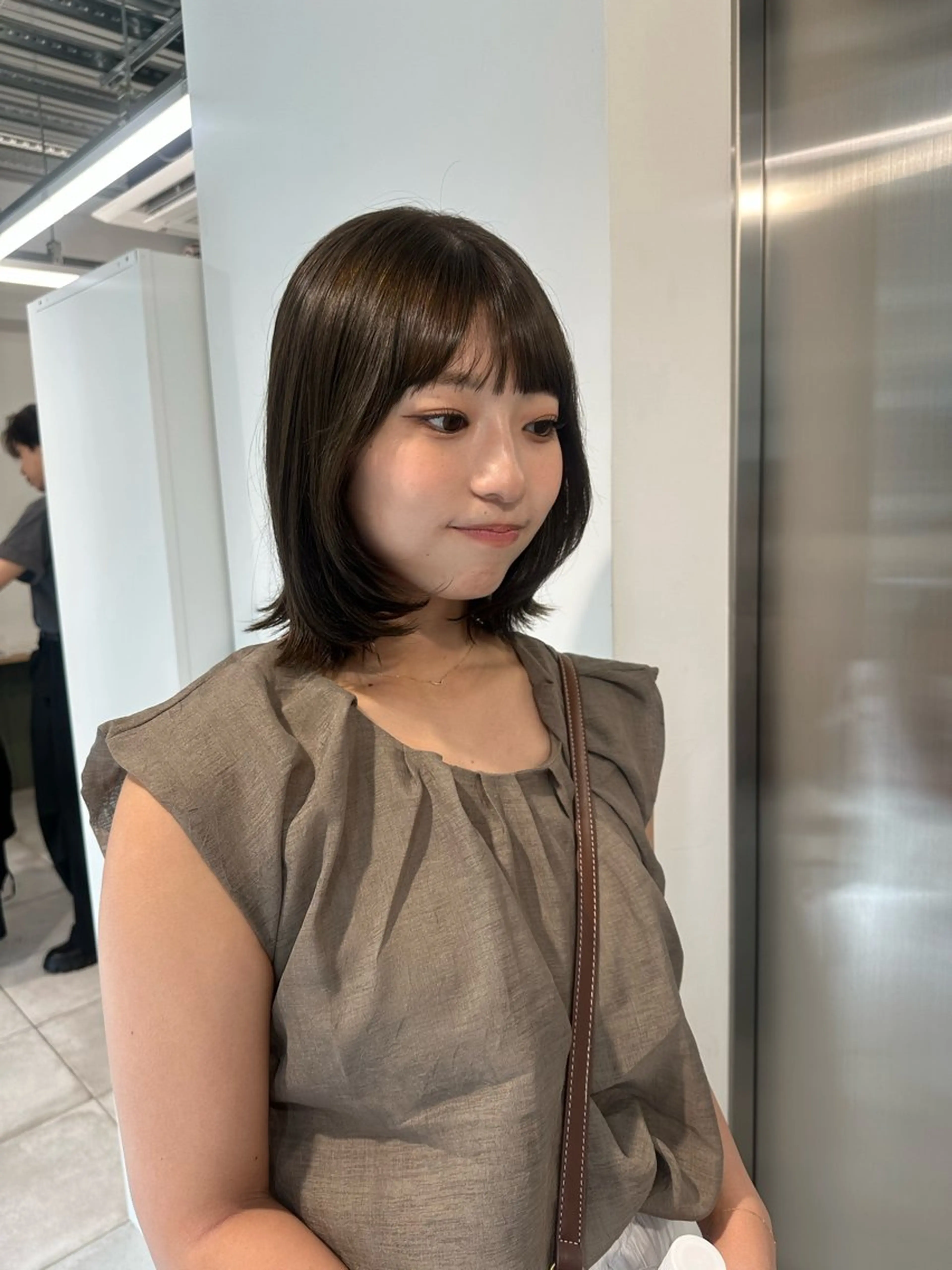 ミディアム カラー キッズ カット ヘアカラー トリートメント オトナヘア🌿 harukaのヘアスタイル