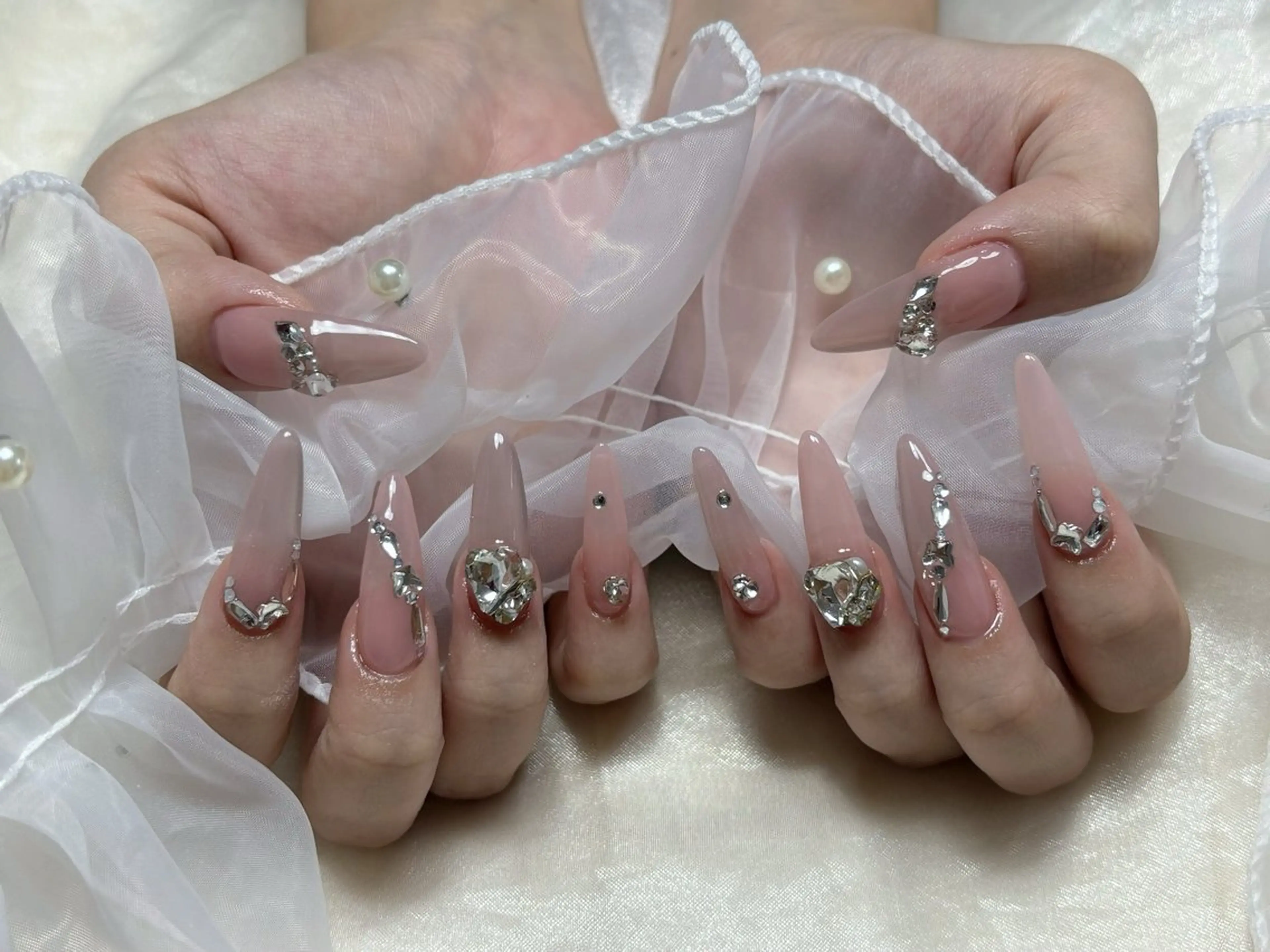 【オフなし】チップ長さだし＋持ち込みシンプルデザイン90分の写真