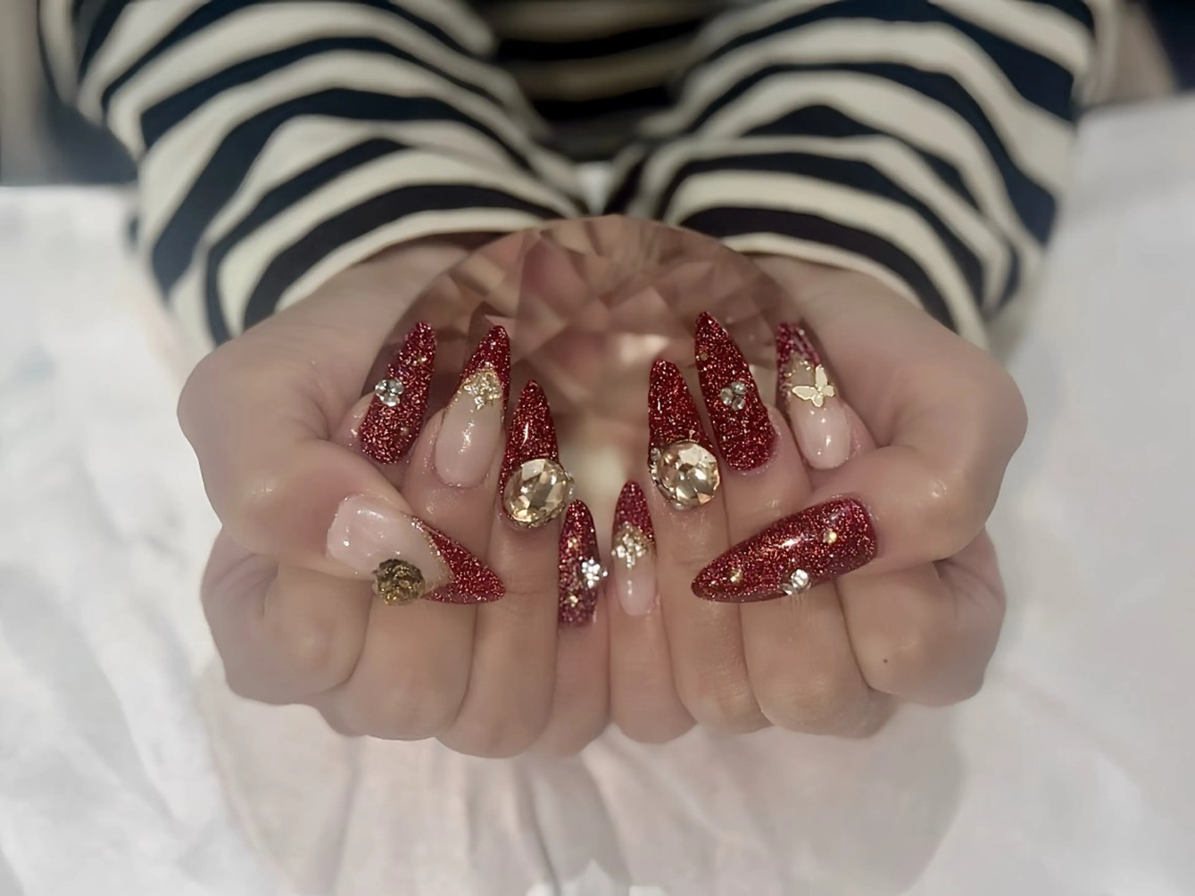 ネイル ハンドネイル cosmos ツバキのネイルデザイン