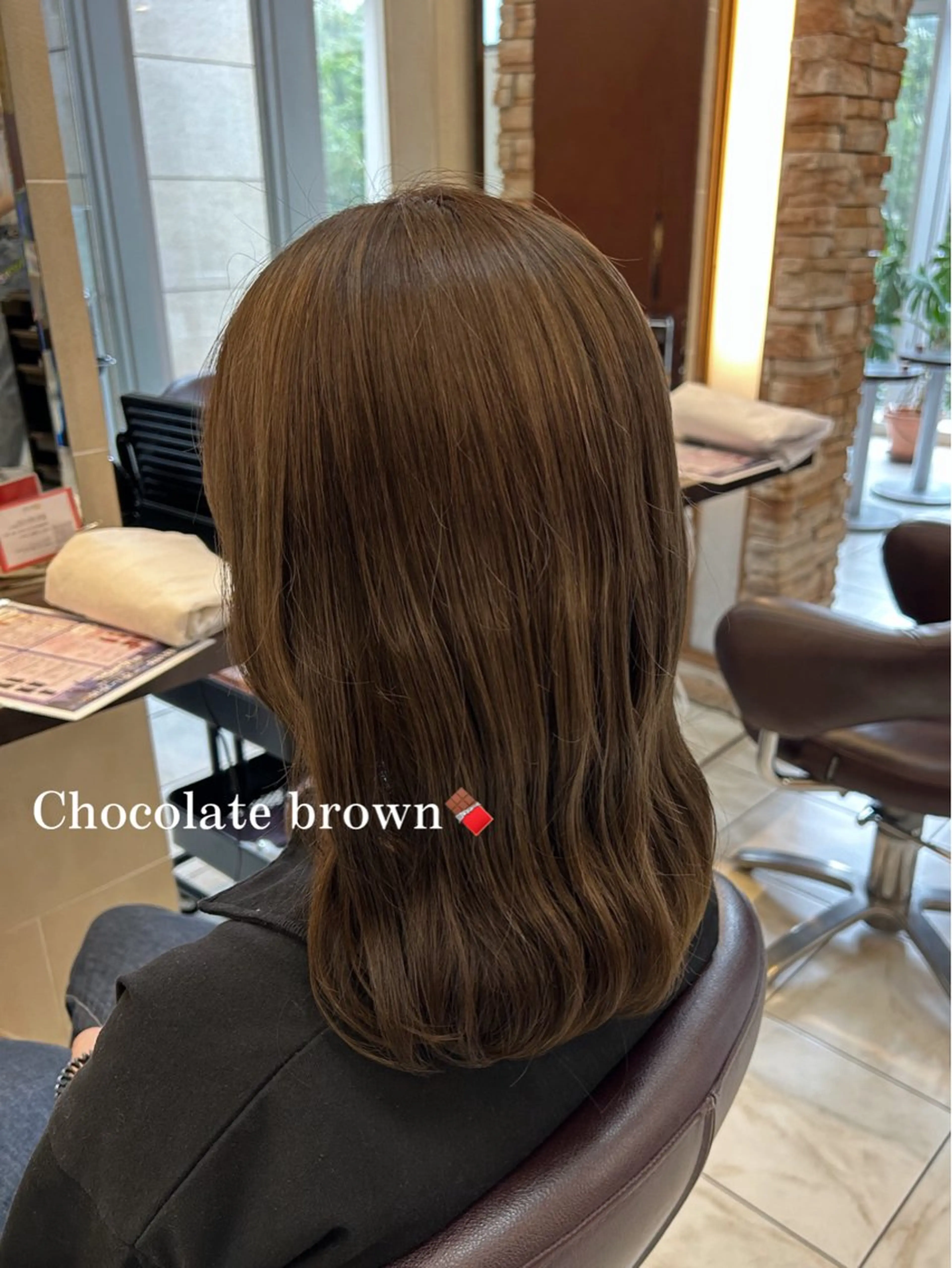 ミディアム カット ヘアカラー トリートメント 🧸HARUNA 艶髪✨透明感🫧のヘアスタイル