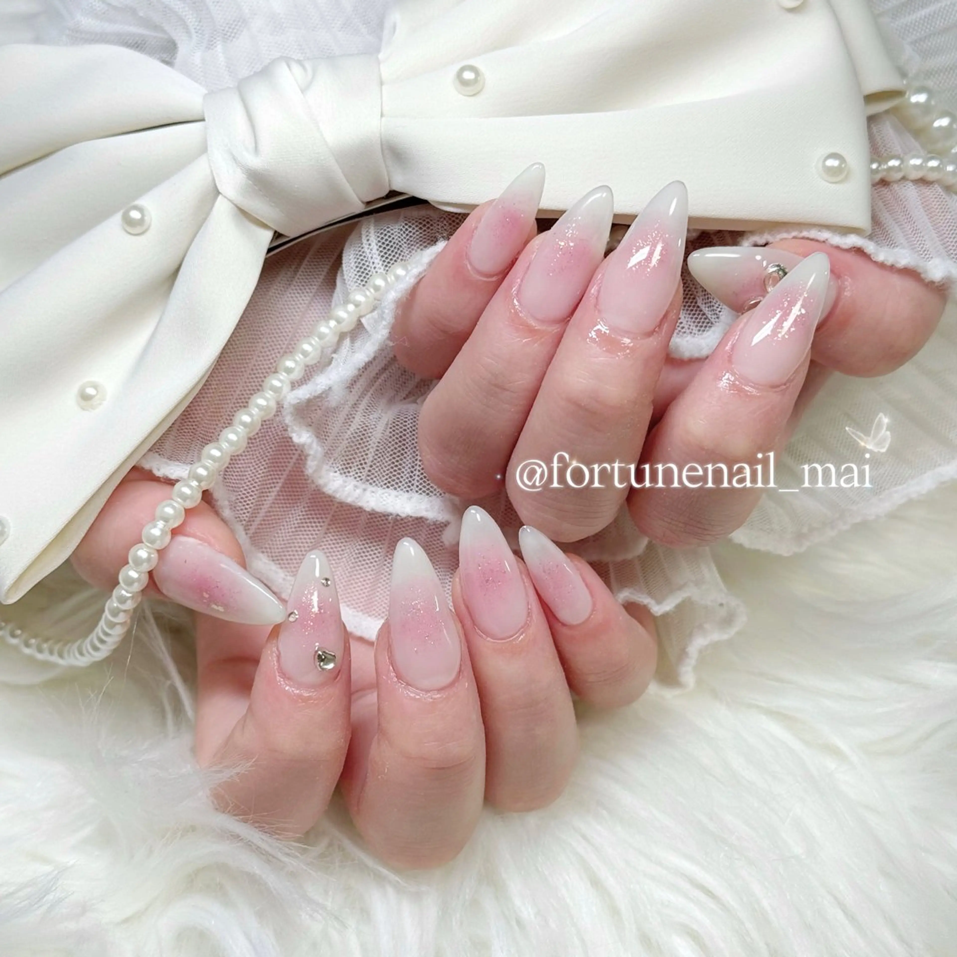 ネイル チークネイル ピンク ハンドネイル 🎀Mai 🎀のネイルデザイン