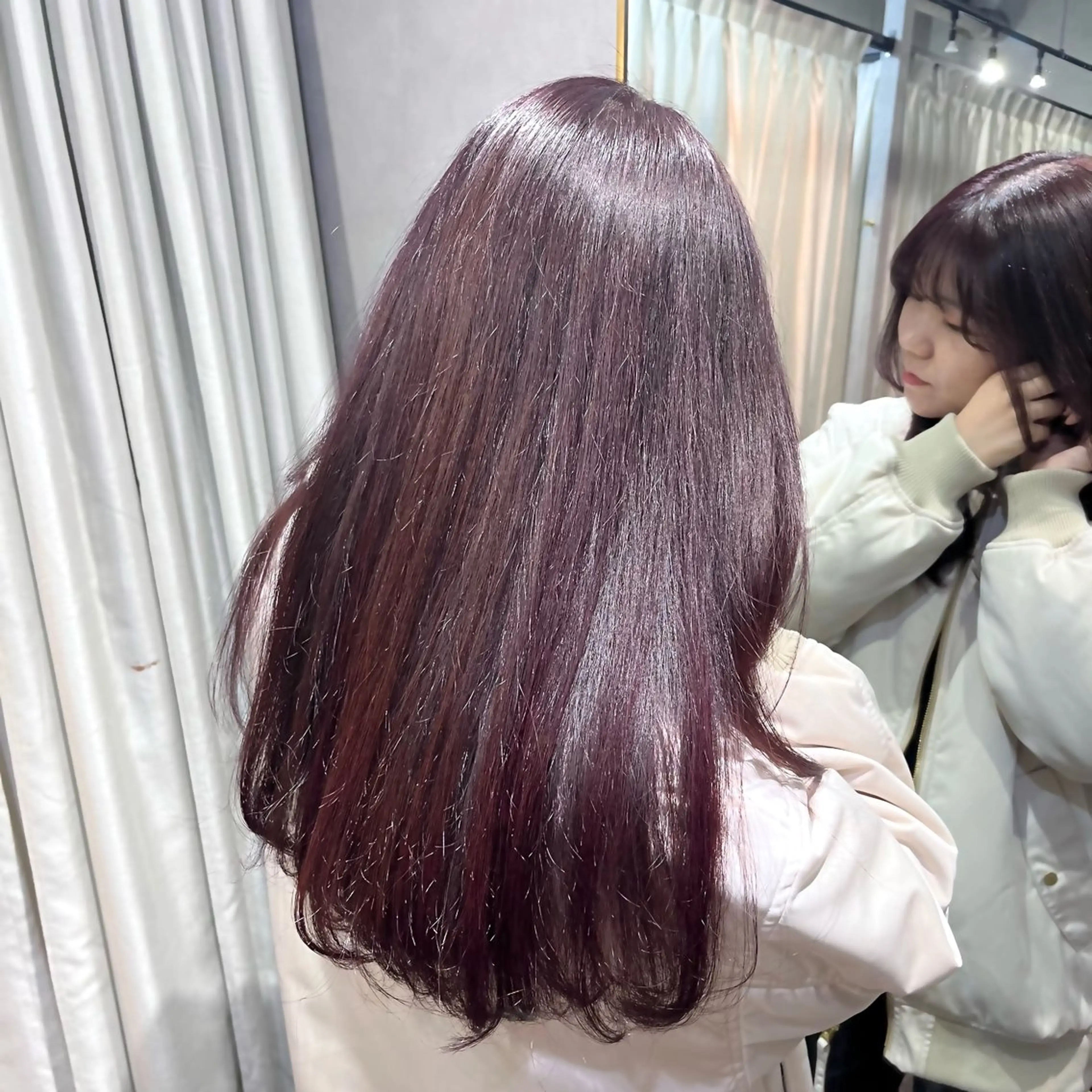 カラー バイオレットカラー 縮毛矯正 トリートメント 透明感カラー/パーマ 🌀アオノアユミのヘアスタイル