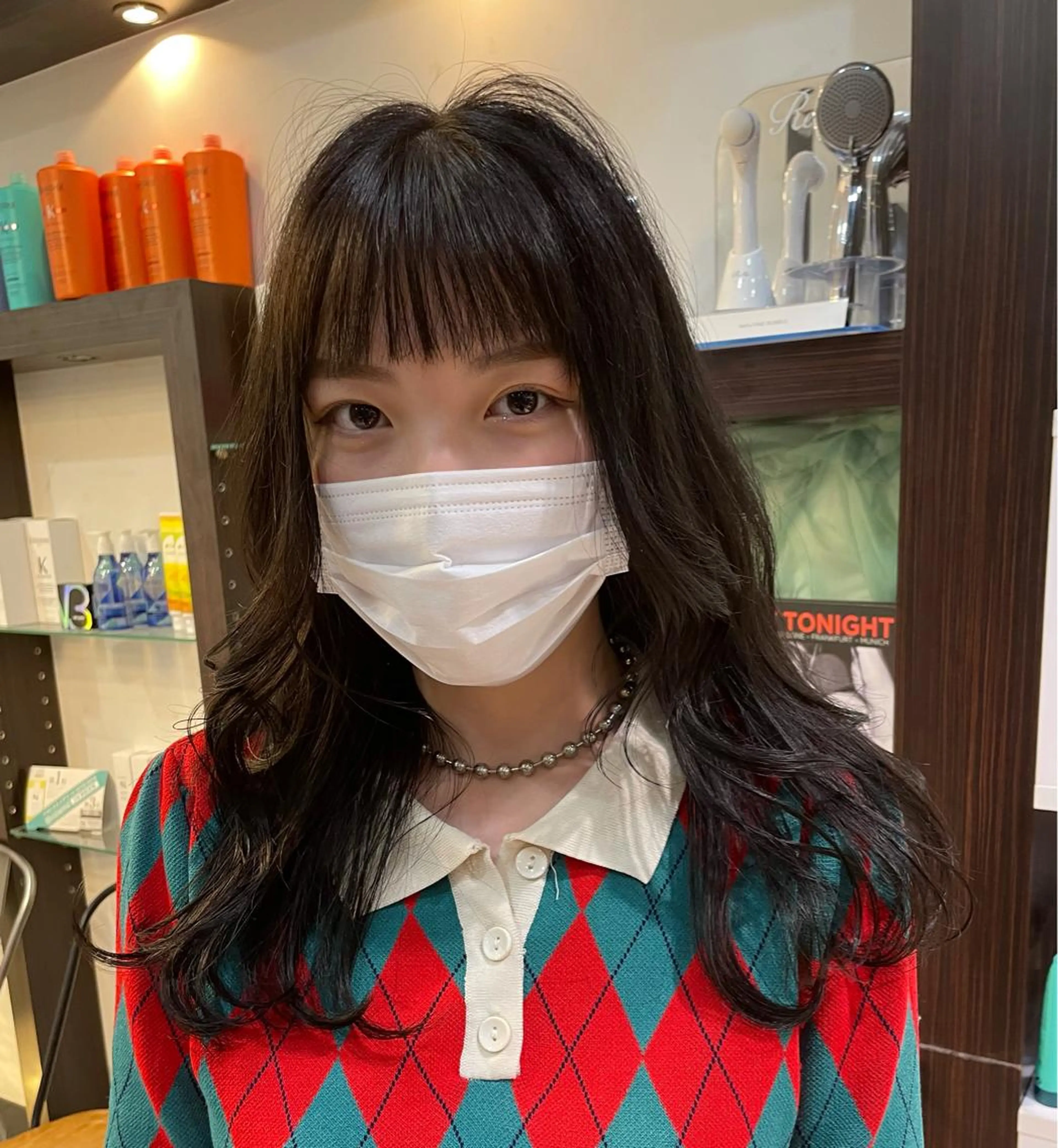 ロング カラー 顔周りカット メンズ指名no'1 佐藤　亘のヘアスタイル