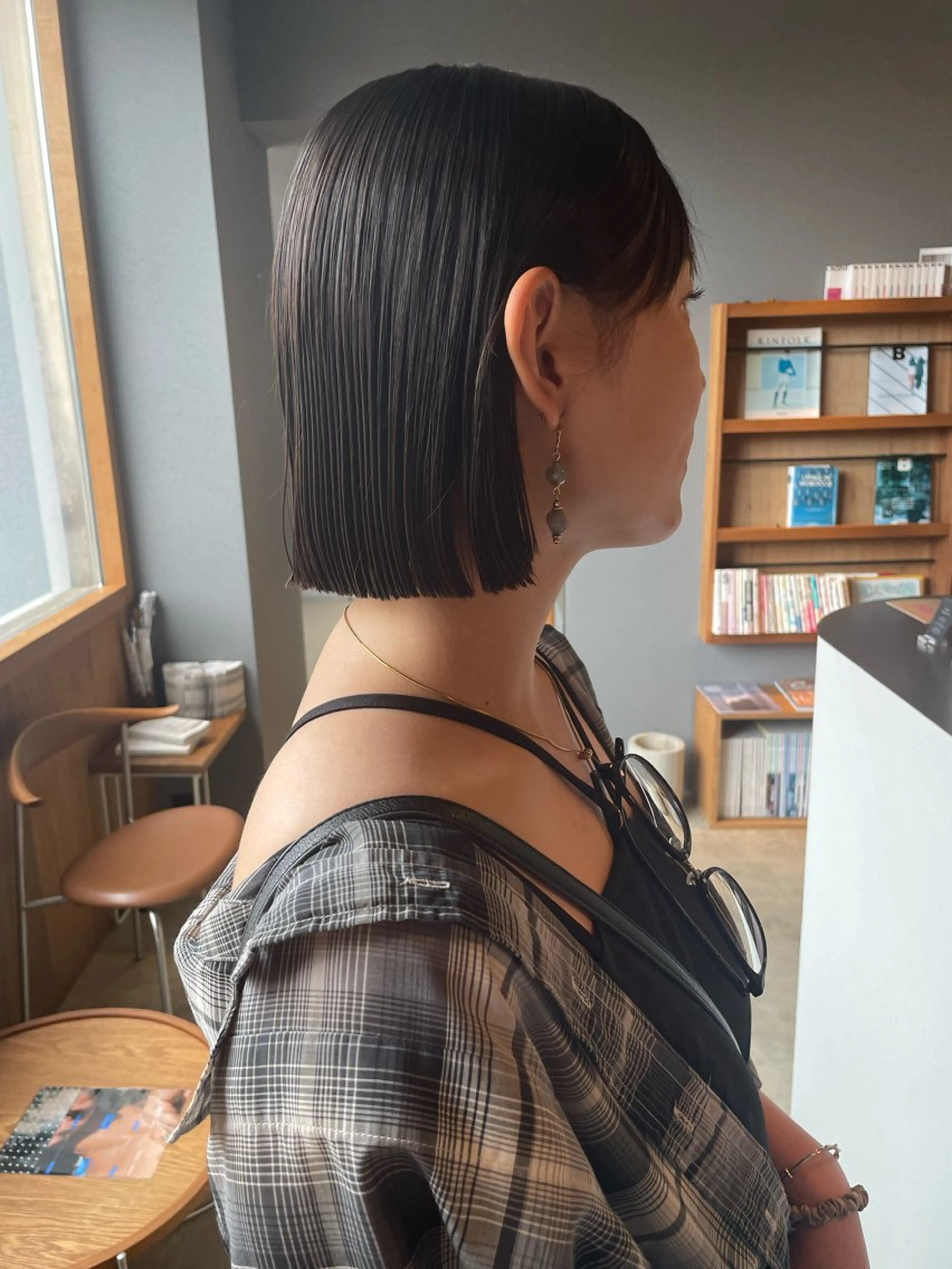 ショート 切りっぱなしボブ ボブ 髪質改善 縮毛矯正 Urasaki Miyuのヘアスタイル