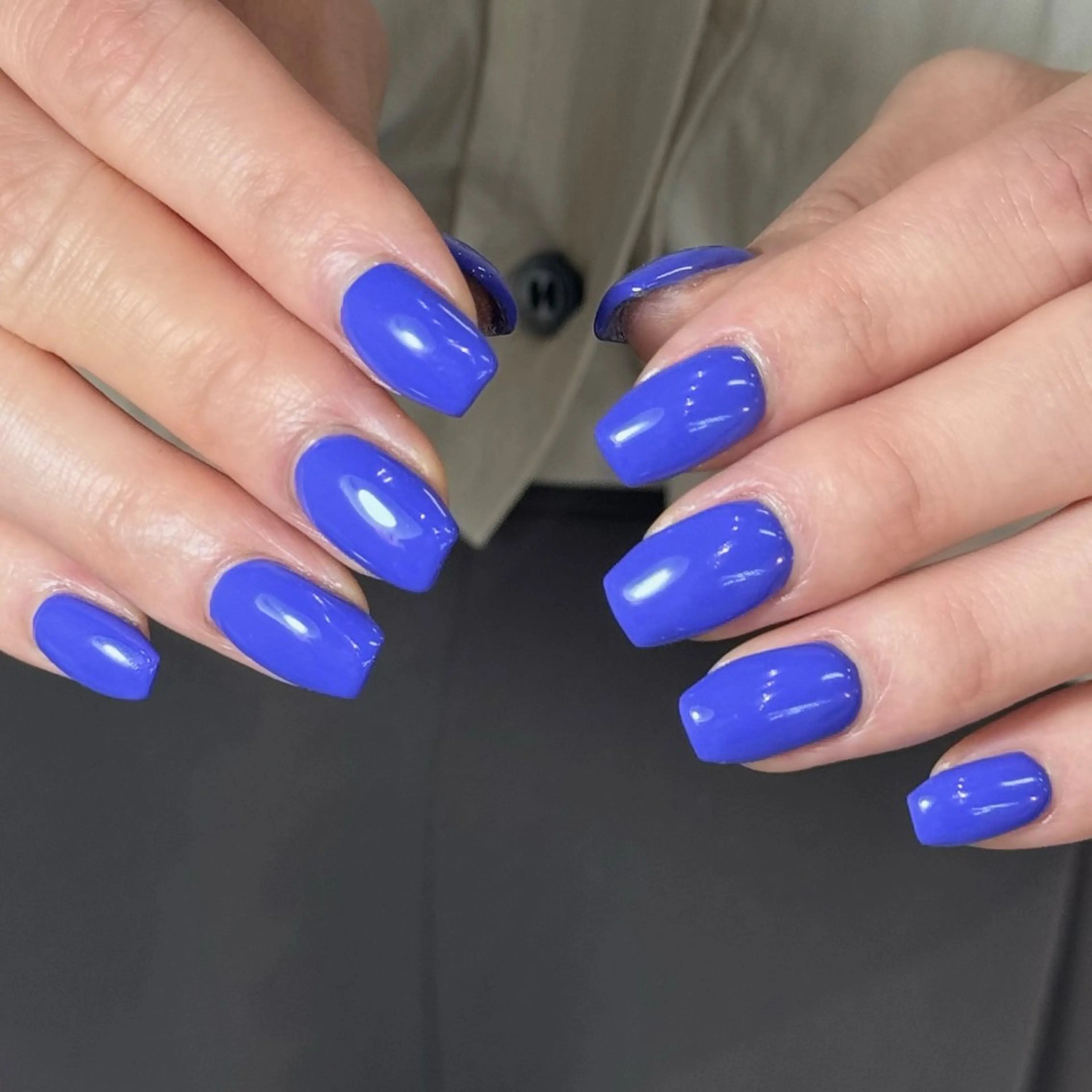 ネイル ブルー ワンカラーネイル ハンドネイル HARUKA ネイリスト福岡/薬院のネイルデザイン