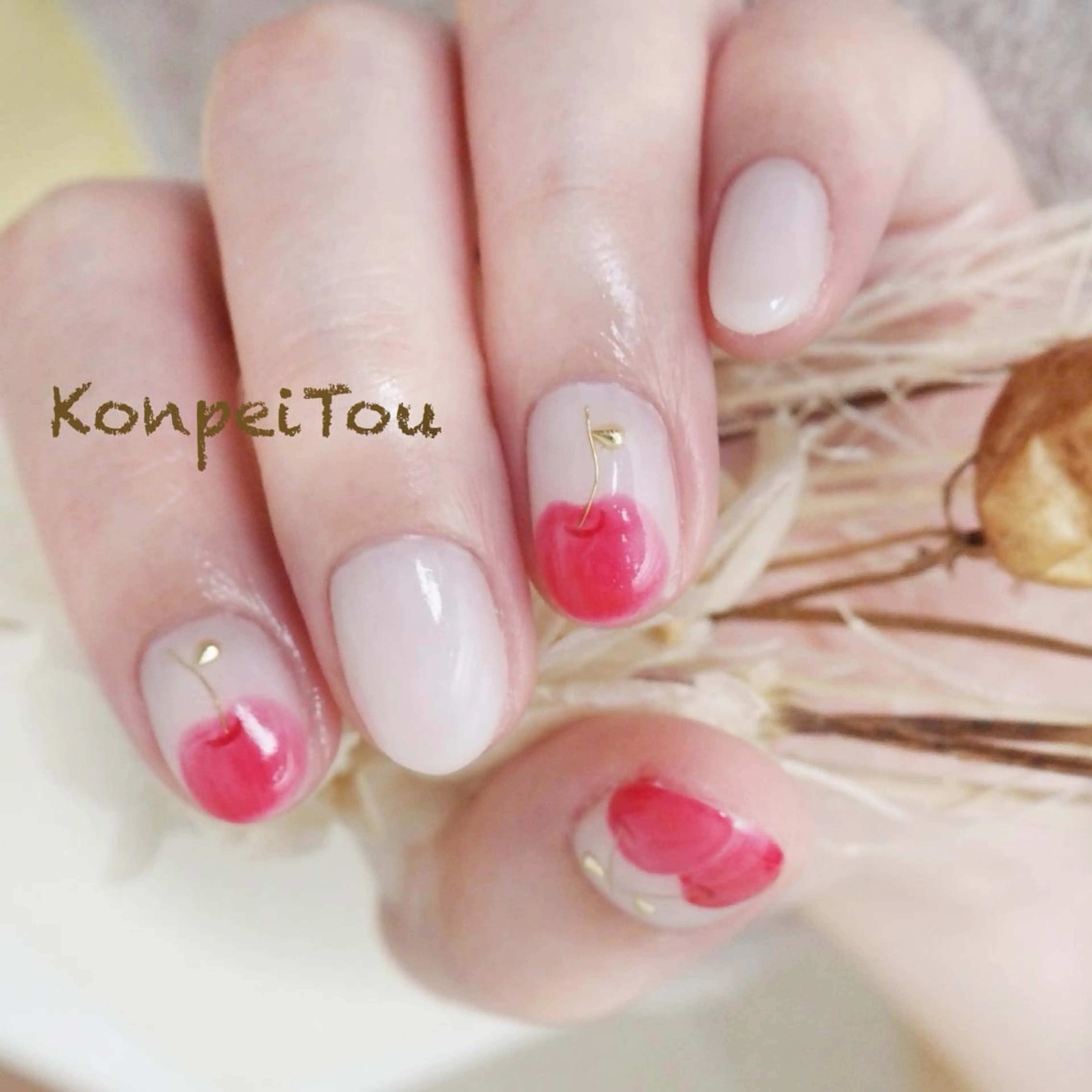 ネイル ジェルネイル ピンク ハンドネイル おうちのネイルサロン　konpeiTou〜こんぺいとう〜所属・おうちのネイルサロン KonpeiTouのネイルデザイン