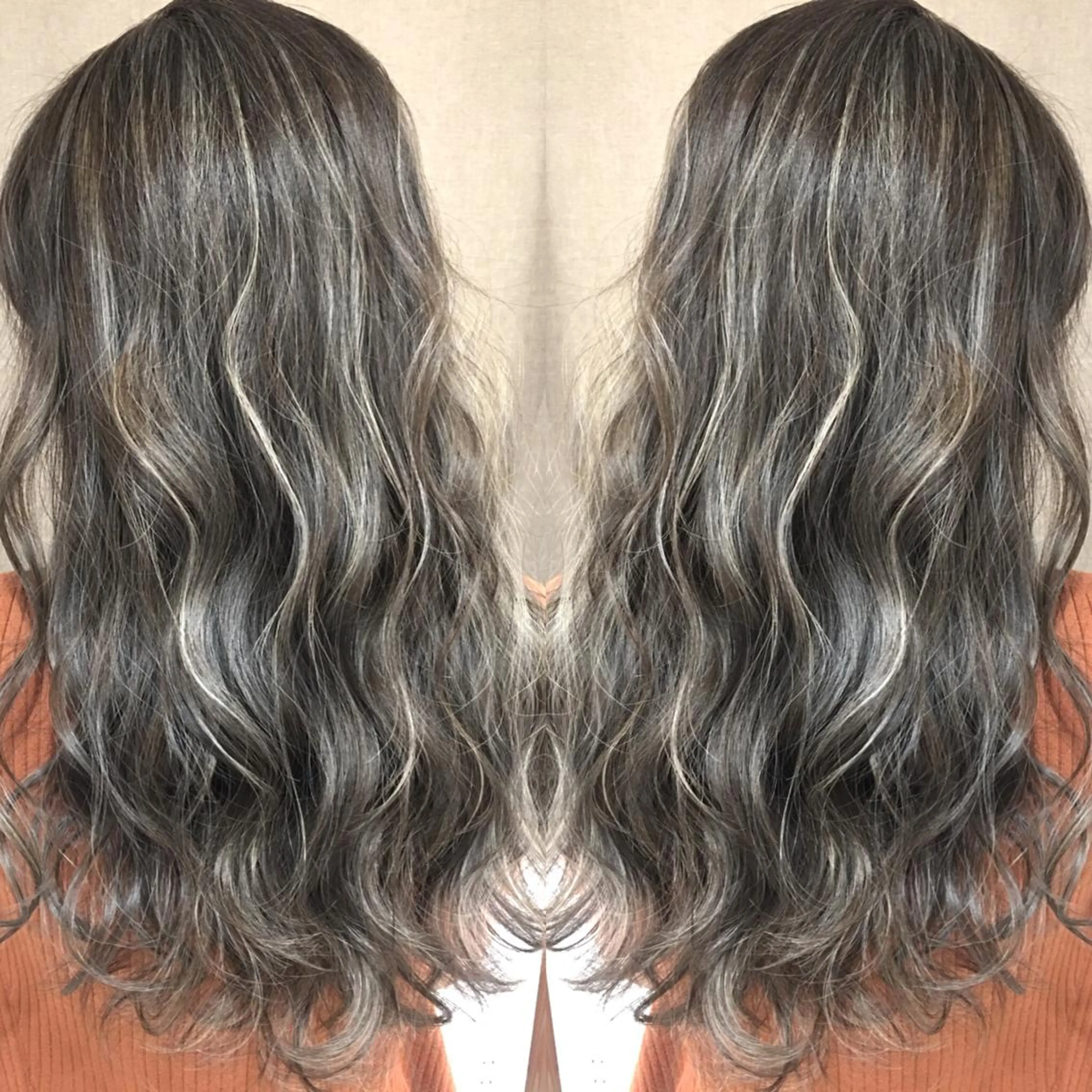 ロング カラー ハイライトカラー 3Dハイライト ハイライト ヘアカラー トリートメント 井上 一平のヘアスタイル