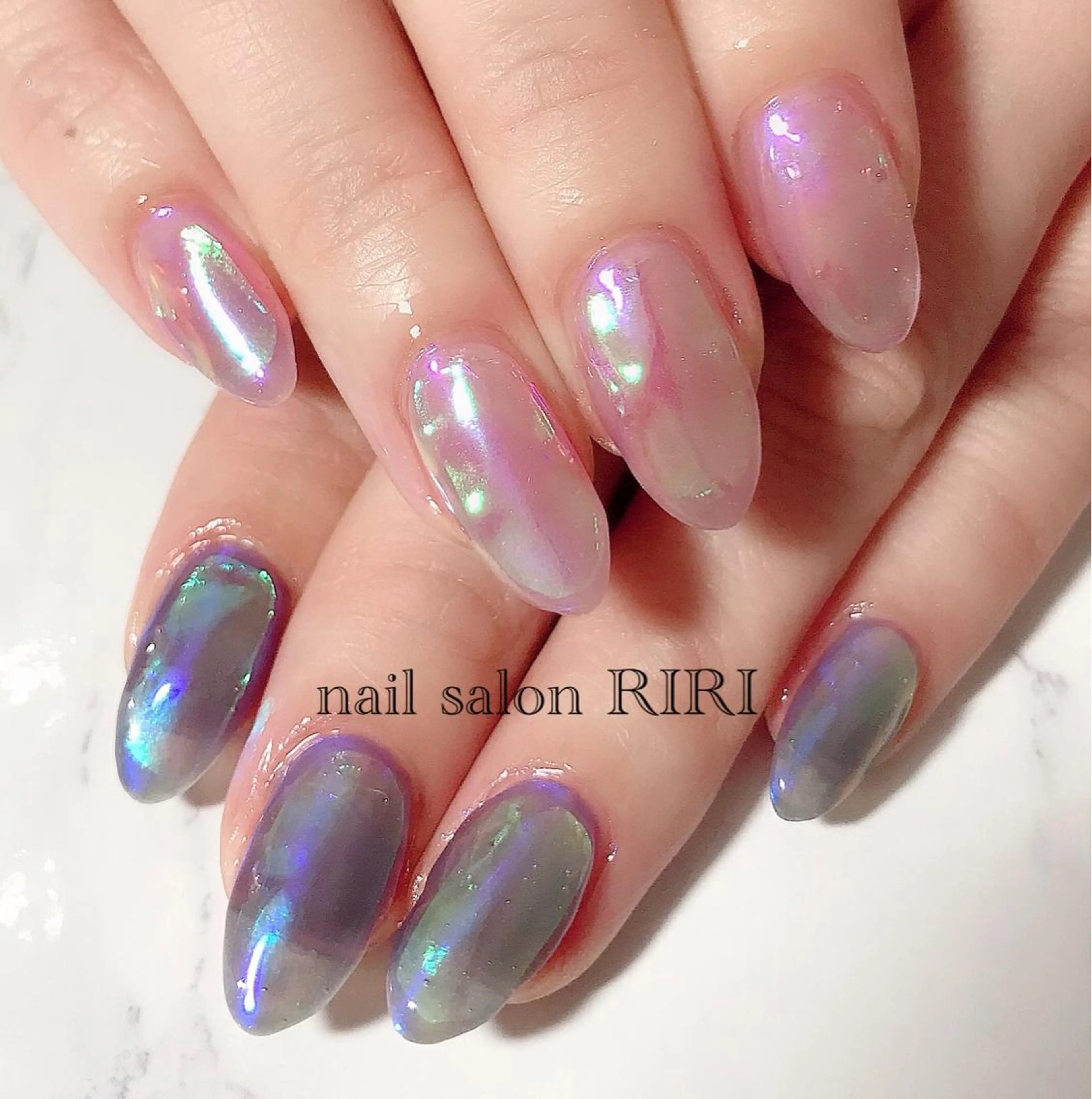 ネイル 氷ネイル・うるうるネイル private  nail  salon RIRI所属・RIRI リリのネイルデザイン