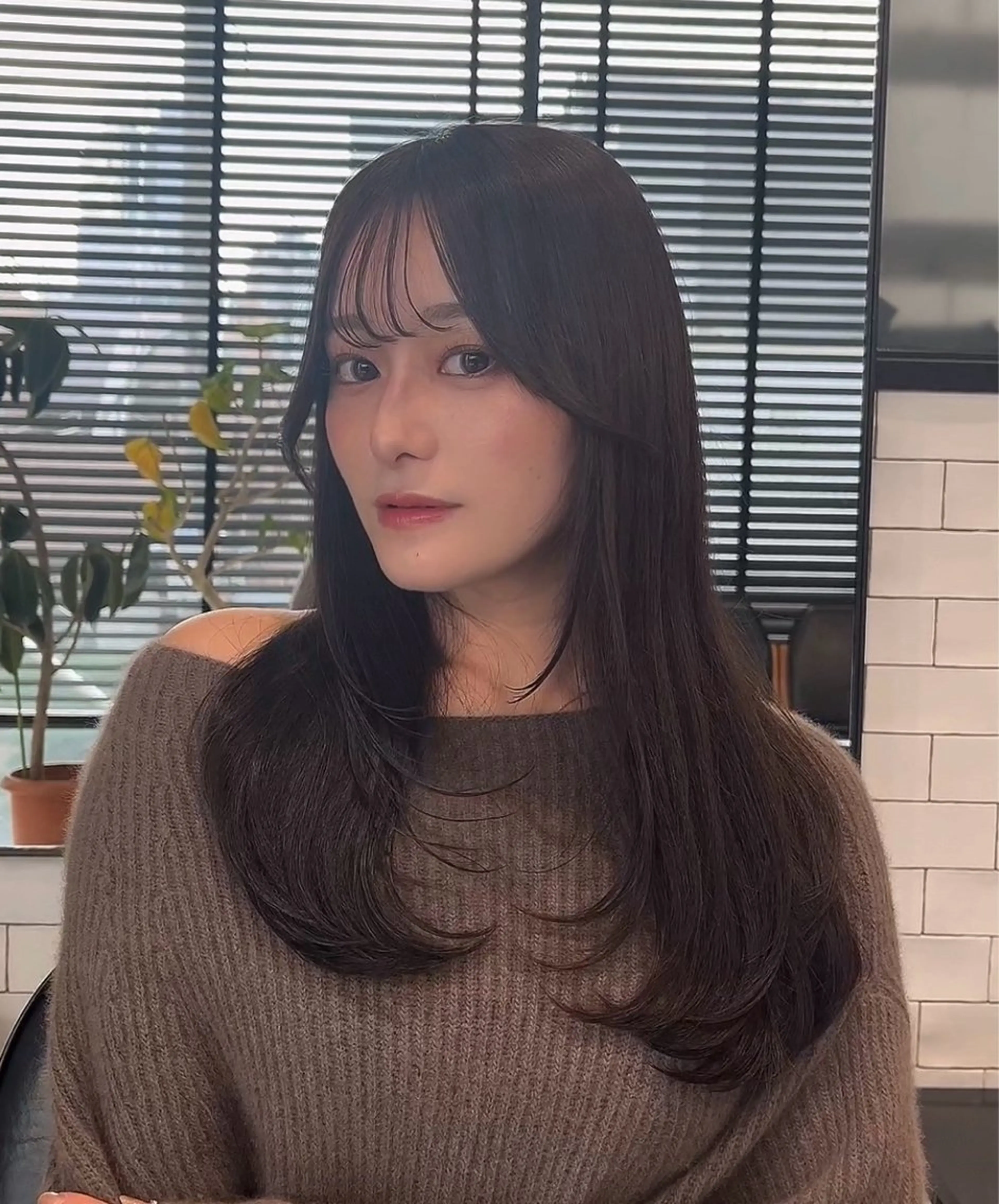 ロング カラー カット ヘアカラー トリートメント 🌫️大人韓国ヘア 🌫️naoyaのヘアスタイル