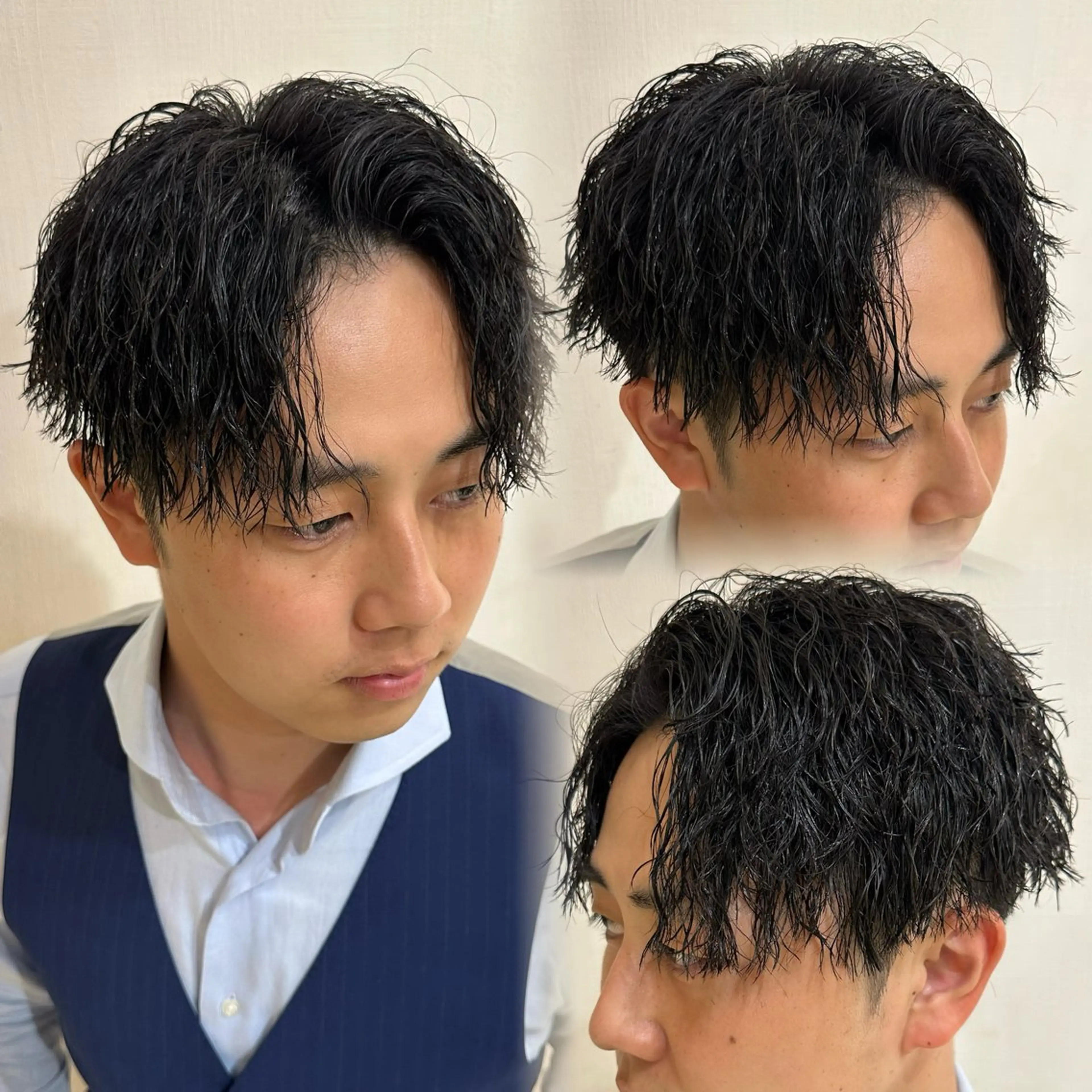 メンズ メンズパーマ 学生（メンズ向け） 大人メッシュ/ ハイライト/ぽんのヘアスタイル