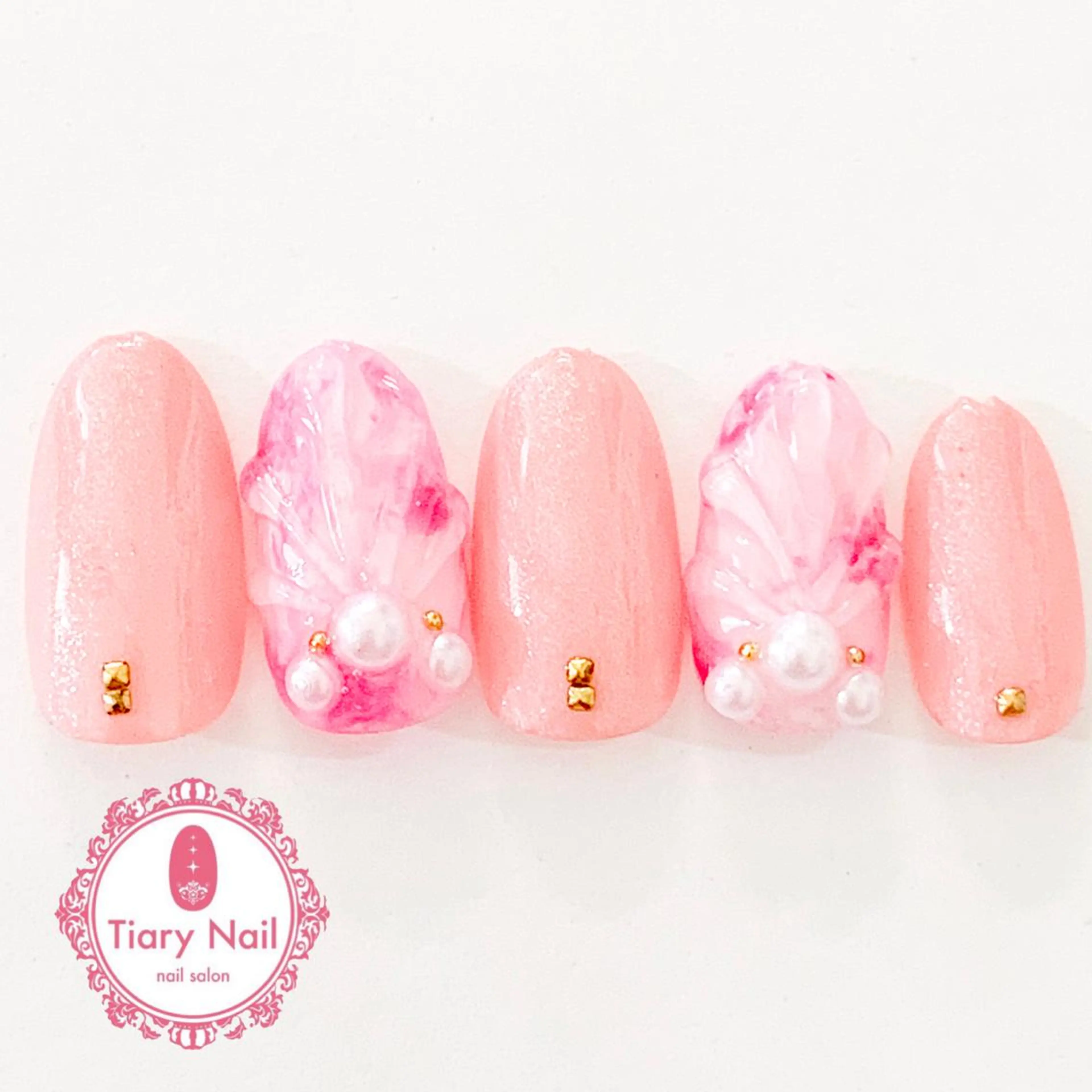 ネイル ハンドネイル 💗🪽Tiary Nail🪽💗のネイルデザイン
