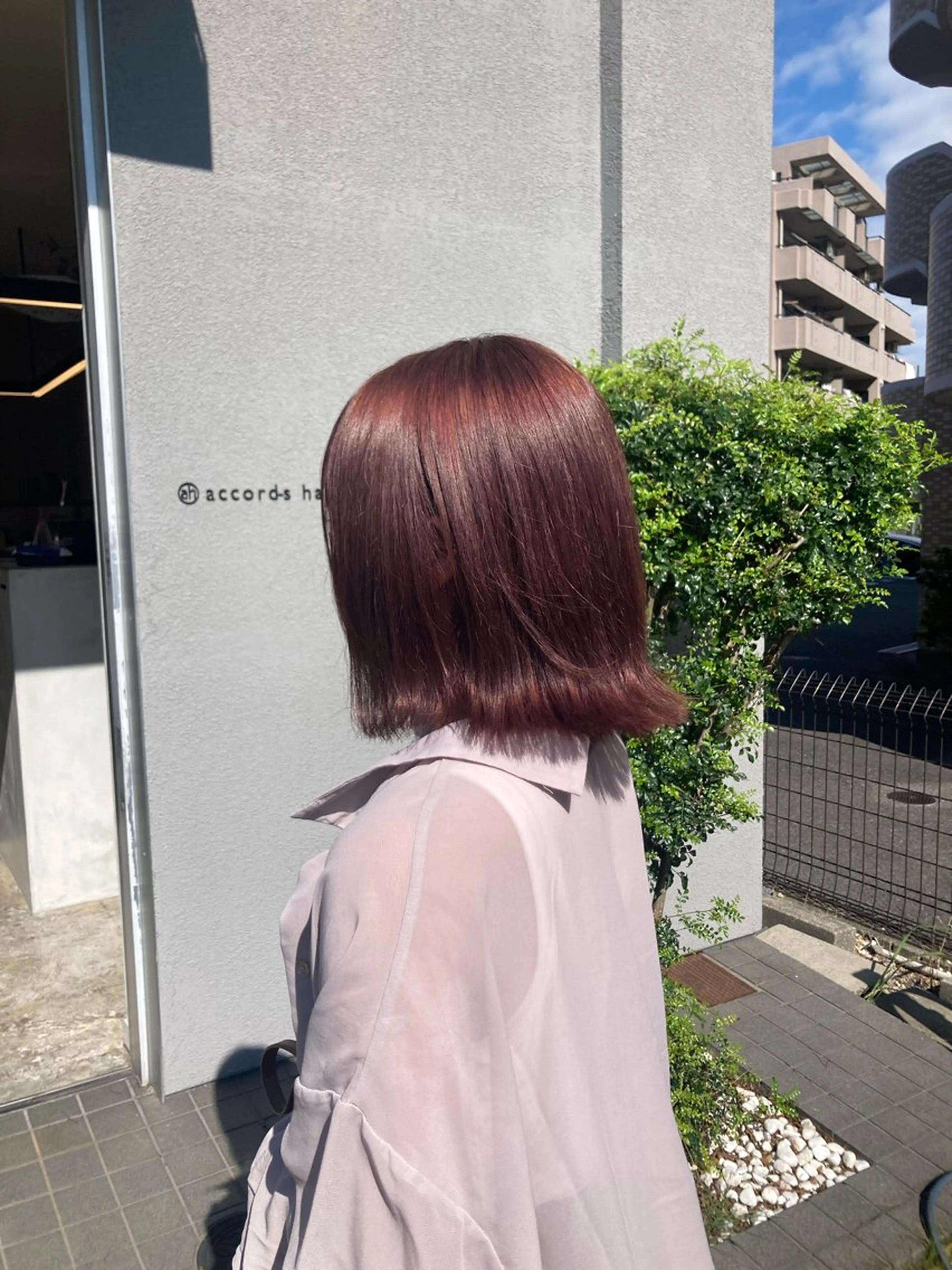 ショート カラー ブリーチ ブラウンカラー ピンクカラー ピンクブラウン 伊藤綸埜/艶髪/ 透明感カラー🌷のヘアスタイル